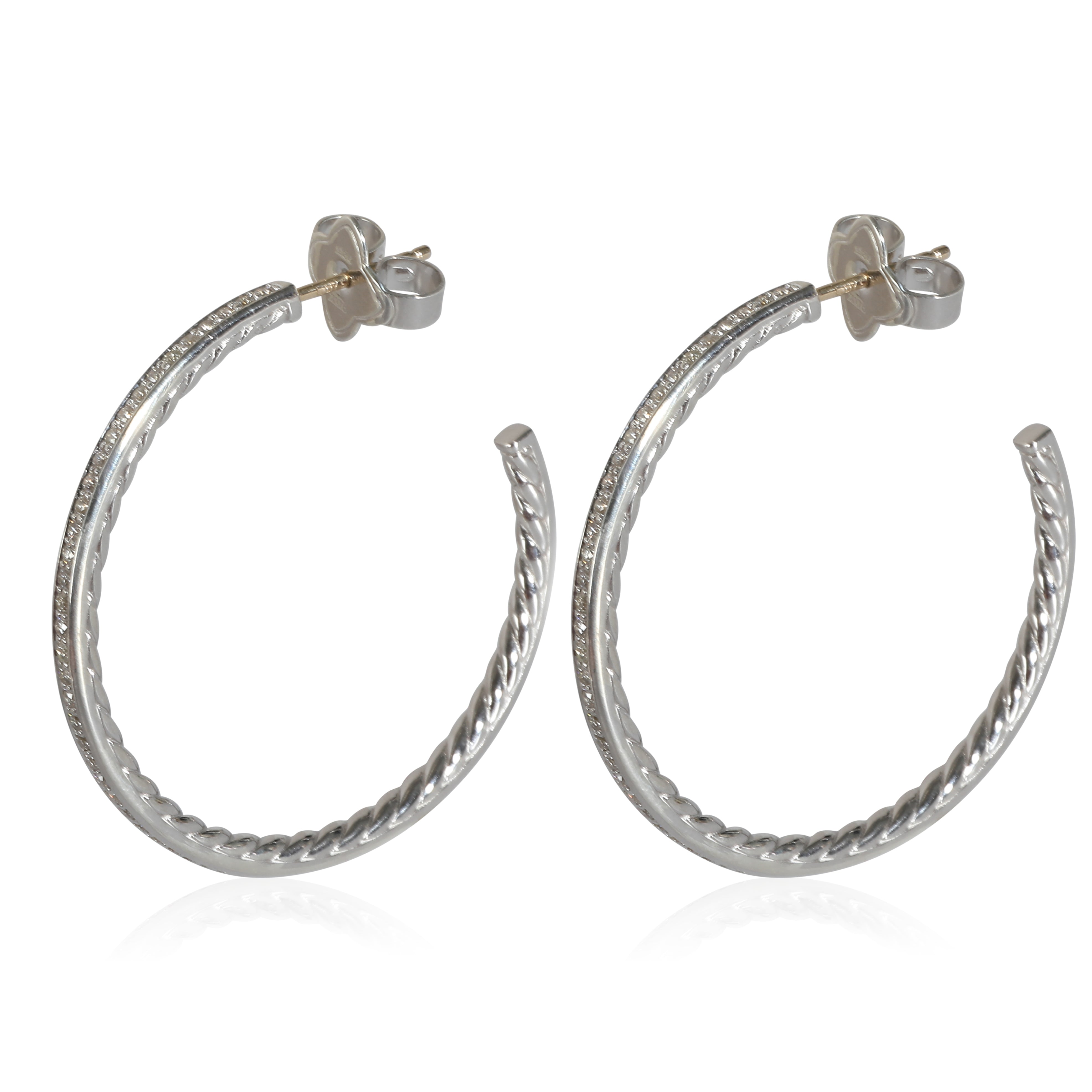 Petite Pave Collection Earrings in  Sterling Silver 0.64 CTW