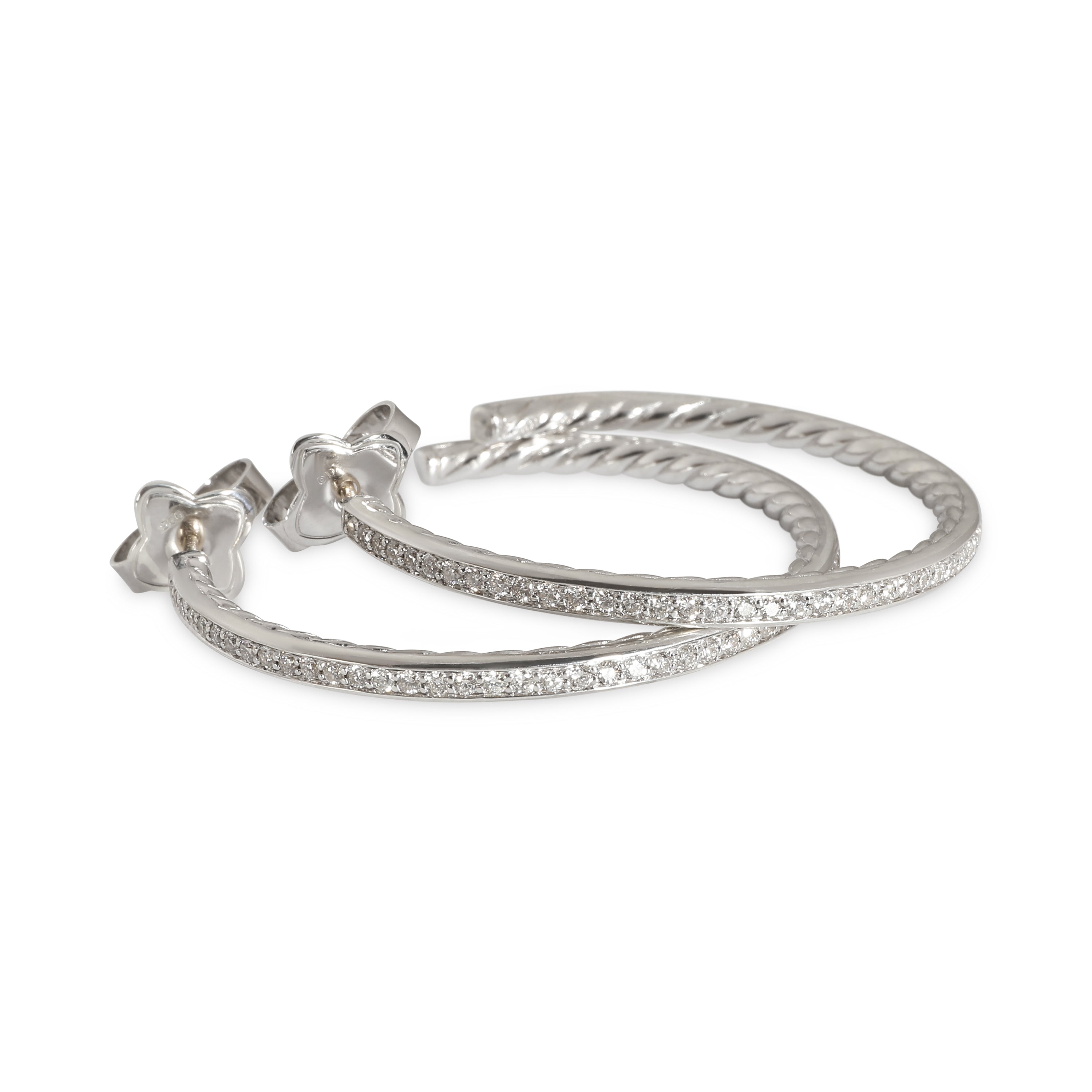 Petite Pave Collection Earrings in  Sterling Silver 0.64 CTW