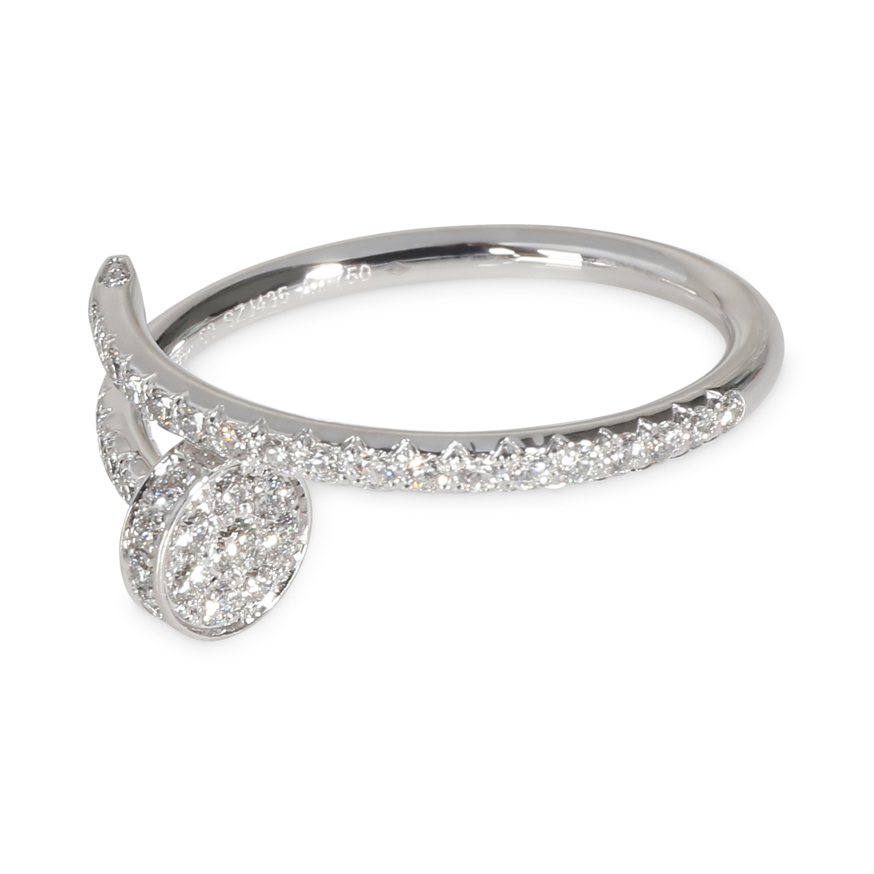 Juste Un Clou Ring, Small Model, Diamonds (White Gold)