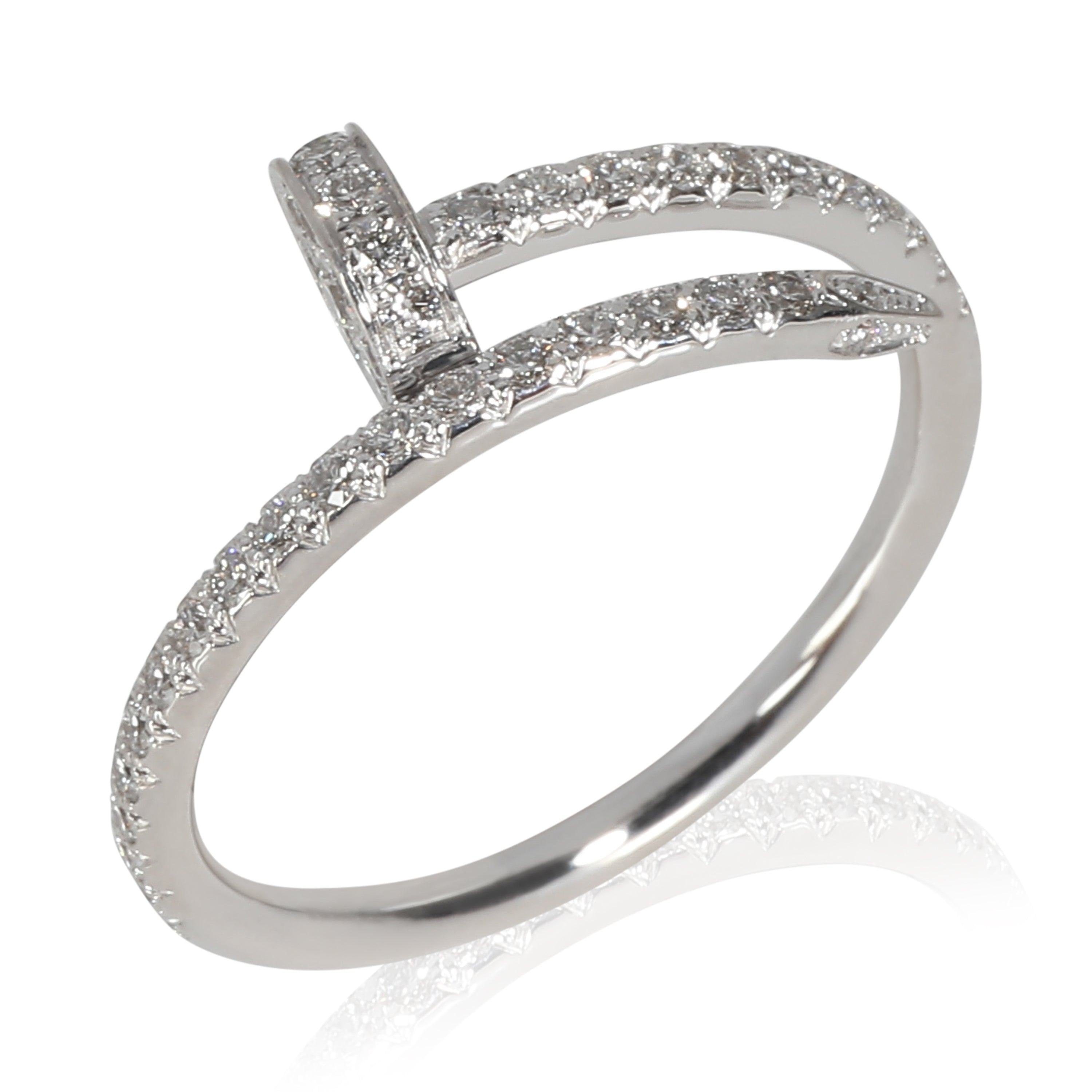 Juste Un Clou Ring, Small Model, Diamonds (White Gold)