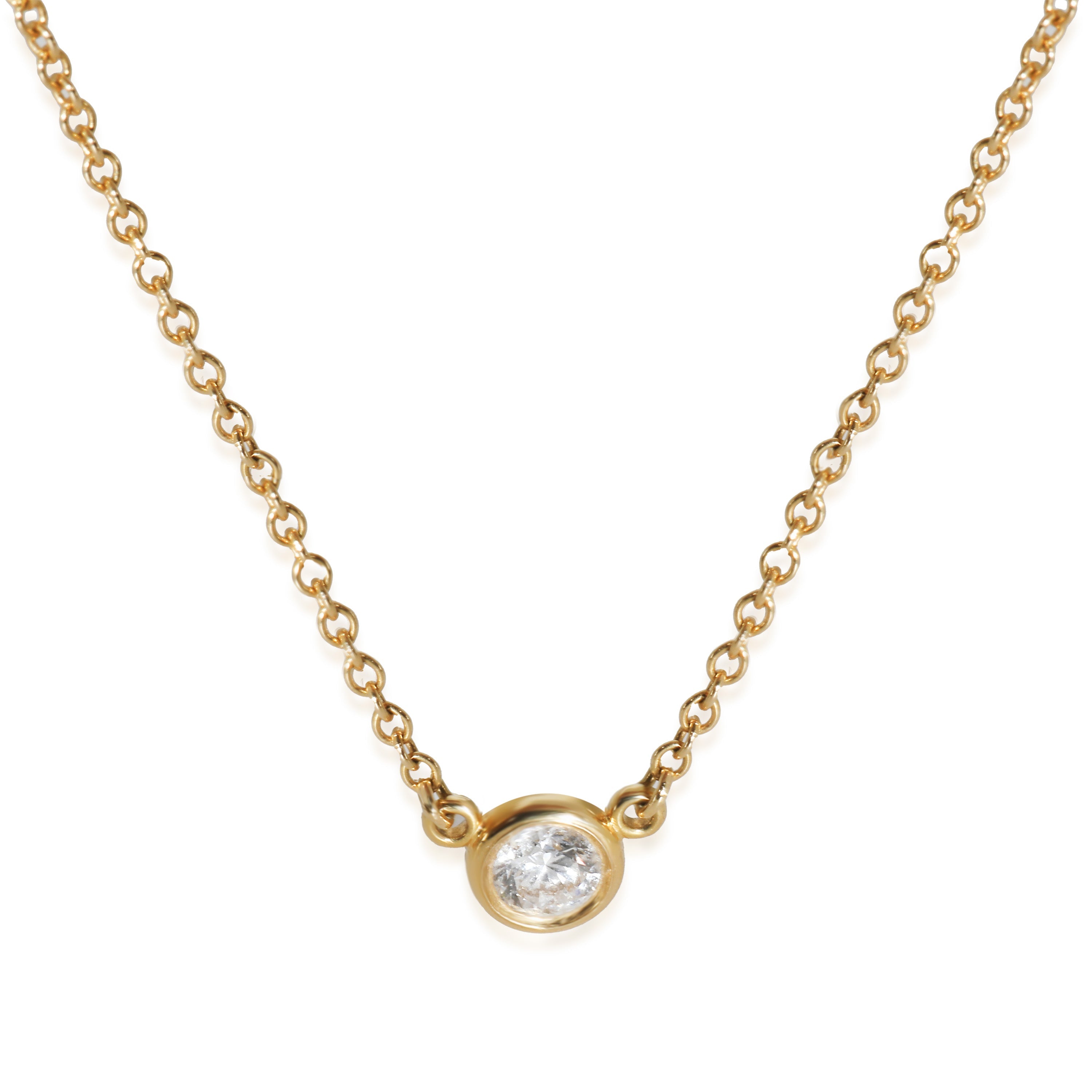 Elsa Peretti Pendant in 18k Yellow Gold 0.12 CTW