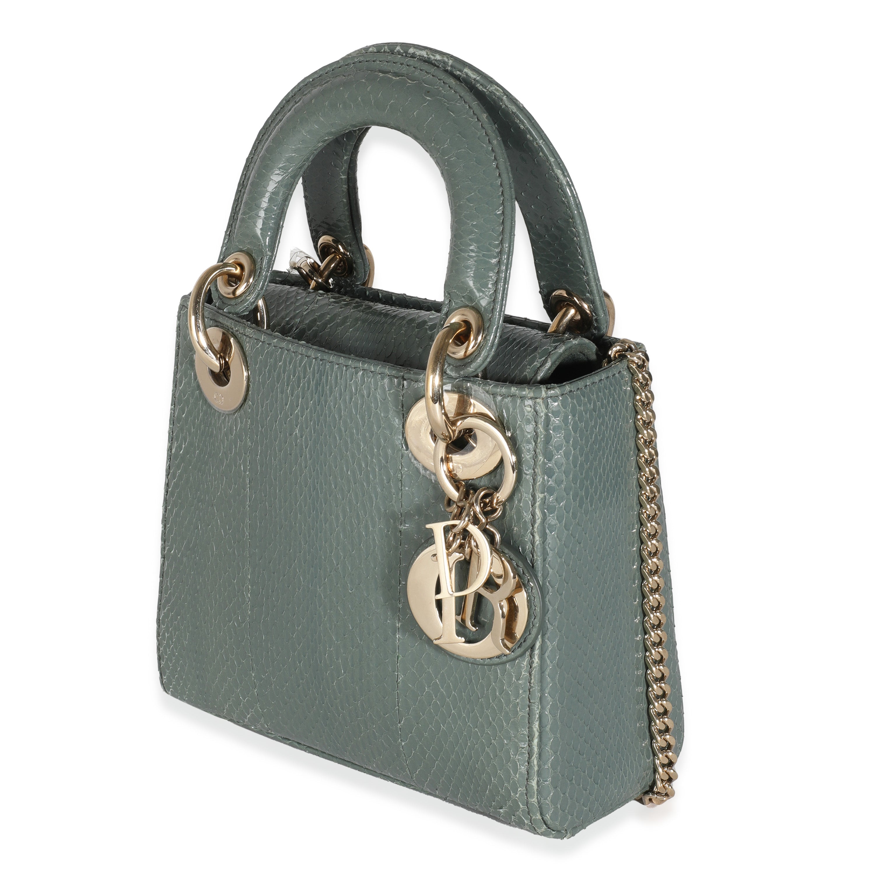 Light Blue Python Mini Lady Dior