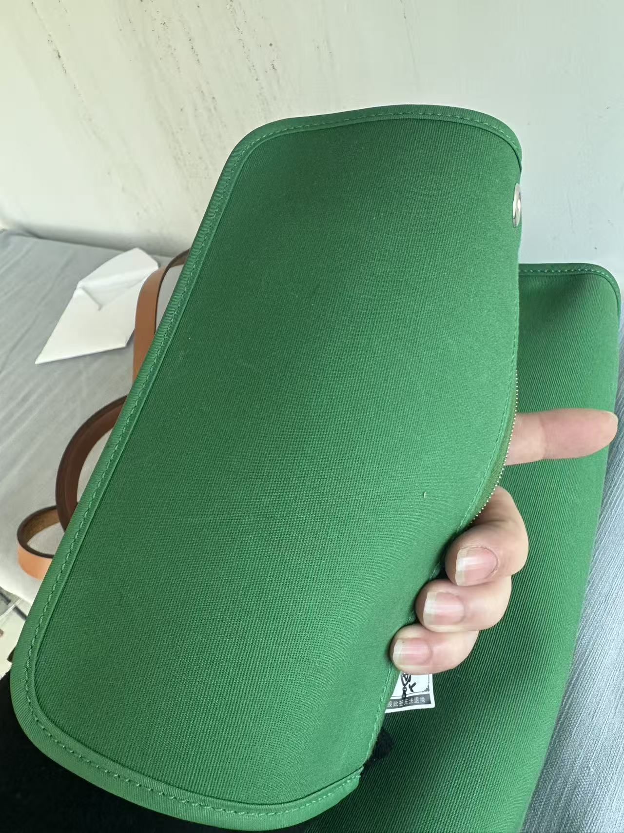 Hermès green herbag31 good condition stamp X