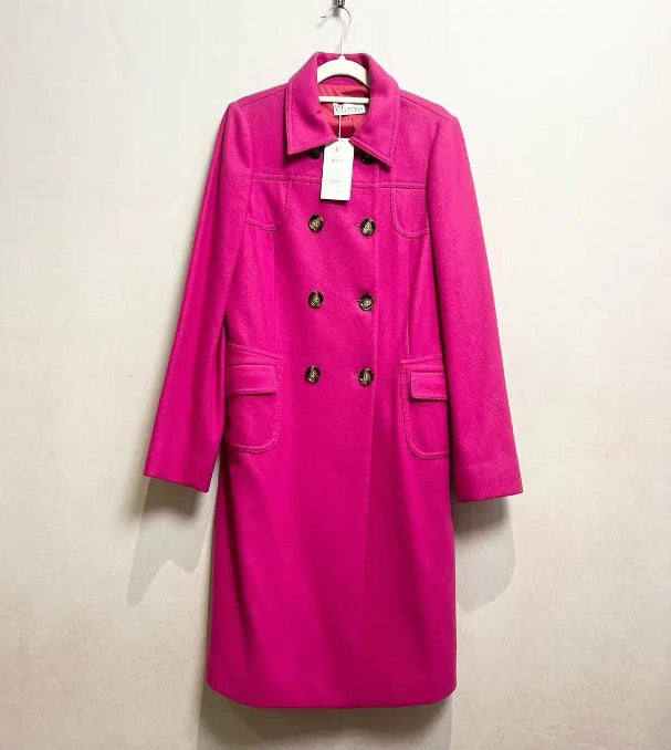 Valentino fuchsia wool coat, size 38 SYCC2047