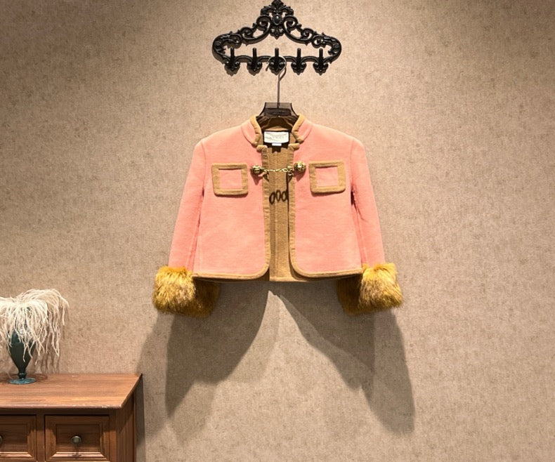 Gucci pinkish-brown wool coat / Size 38 / 99% new / 43028 SYCF43028