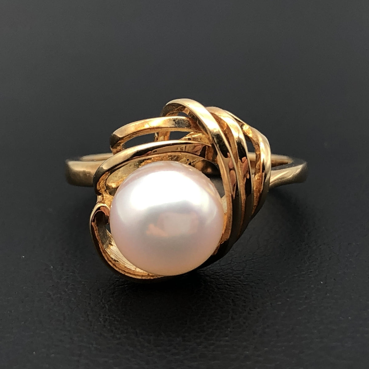 Tasaki 1P Pearl Ring, K18PG, 4.3g, US Size 6 C387309