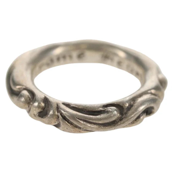 Chrome Hearts Scroll Band Ring Ag925 Silver #1(JP Size) Auth 152460M 152460M