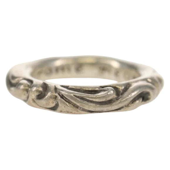 Chrome Hearts Scroll Band Ring Ag925 Silver #1(JP Size) Auth 152460M 152460M