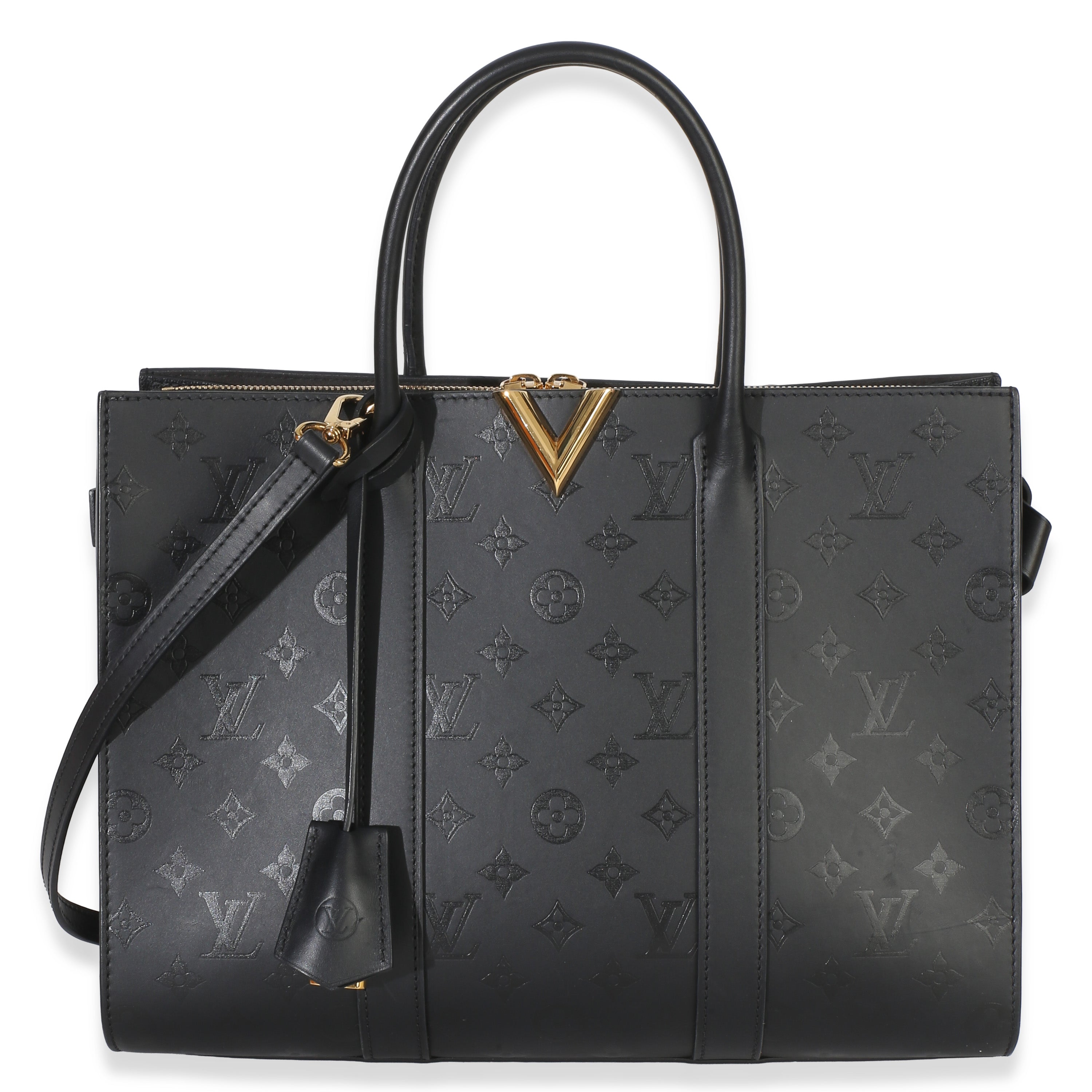 Louis Vuitton Black Monogram Cuir Plume Very Tote GM Handbag id