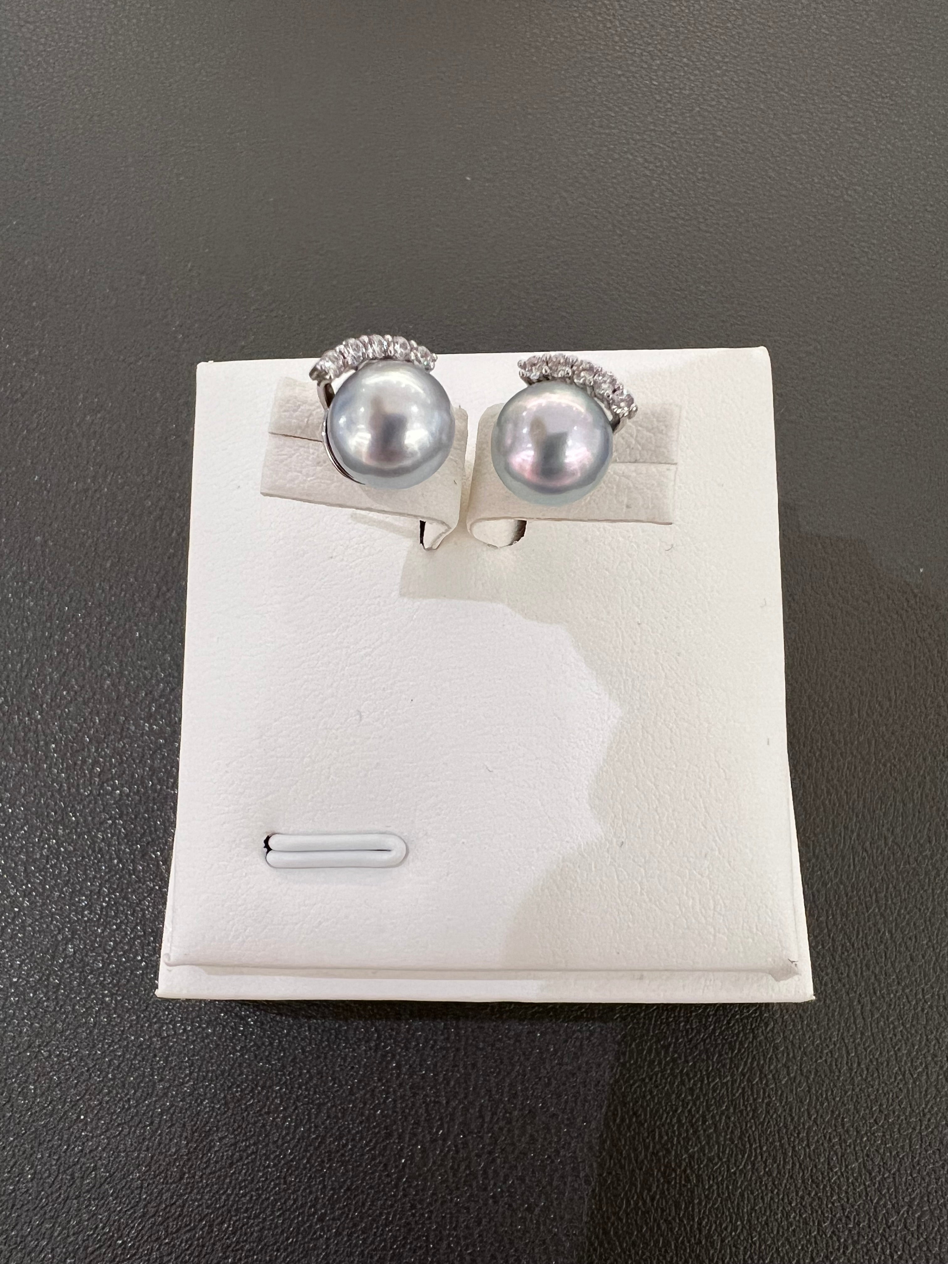 [Small Eyelash] S925 Silver Akoya Earrings Z3014