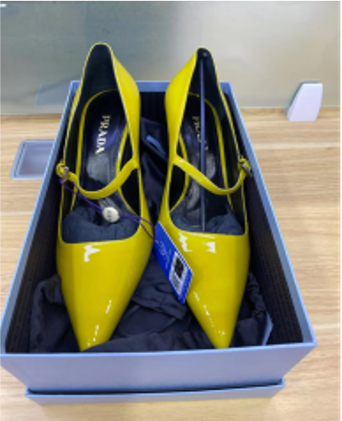 PRADA yellow high heels, size 39, 7cm high SC25110313A9991