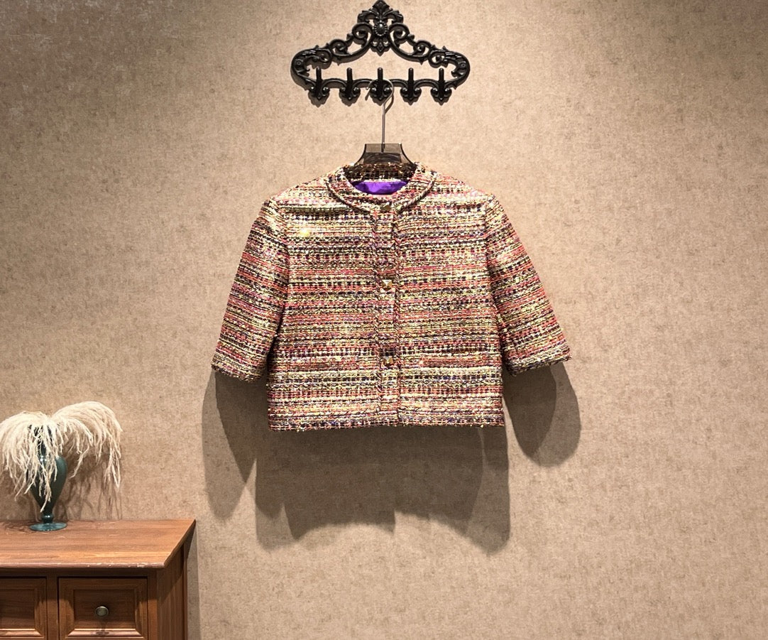 Valentino Colorful Woven Chanel-Style Jacket / Size 36 / 99% New Retail Price: 43,000 / 42,272 SYCF42272