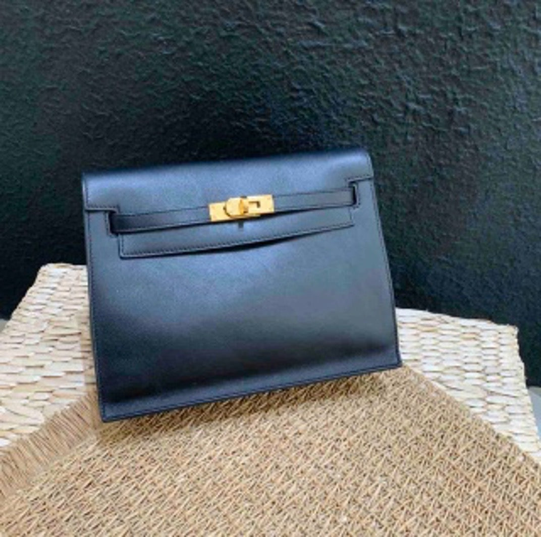 Hermes Kelly Danse Black Gold Z Engraving US601942