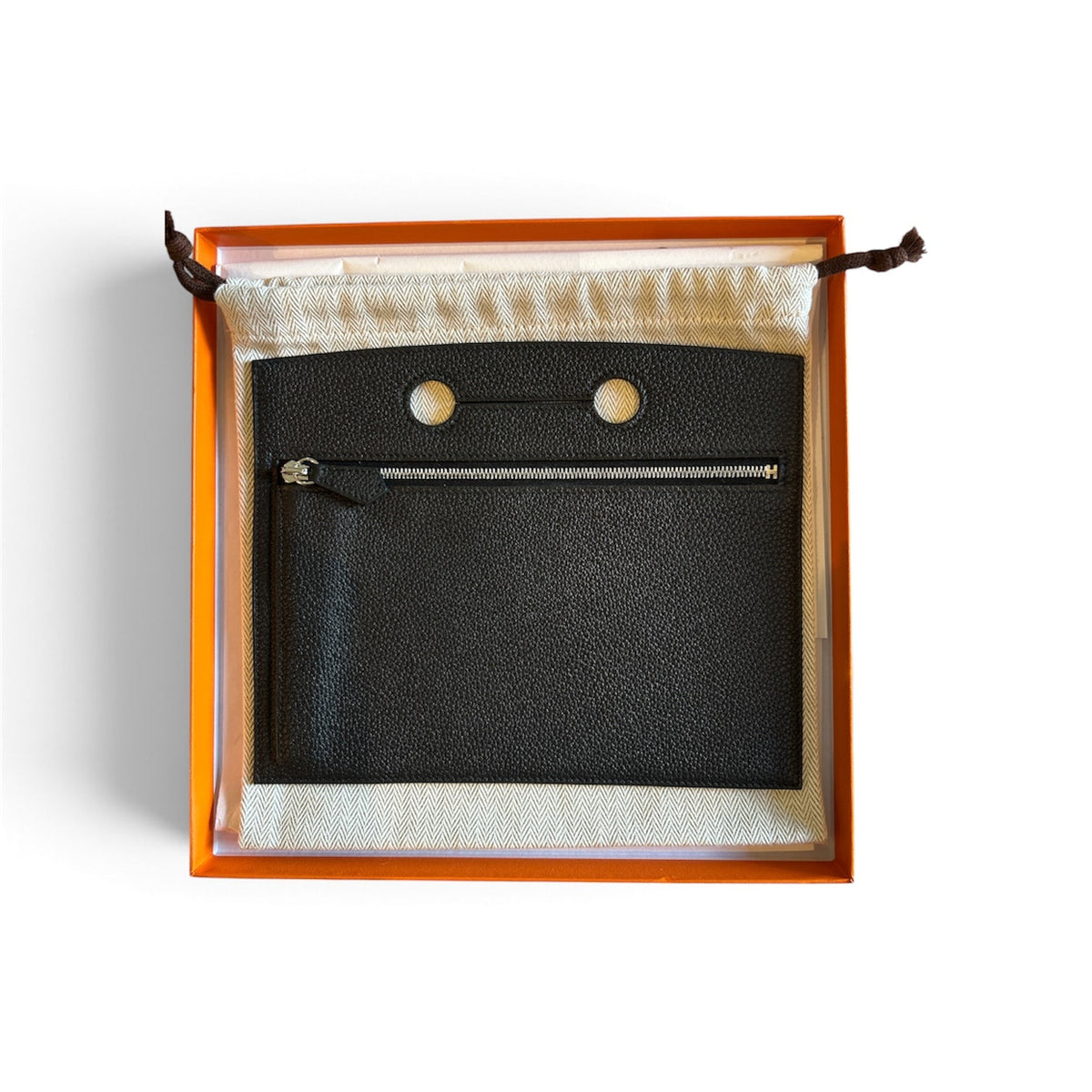 Hermes Pochette Backpocket 25 in Black Togo with PHW