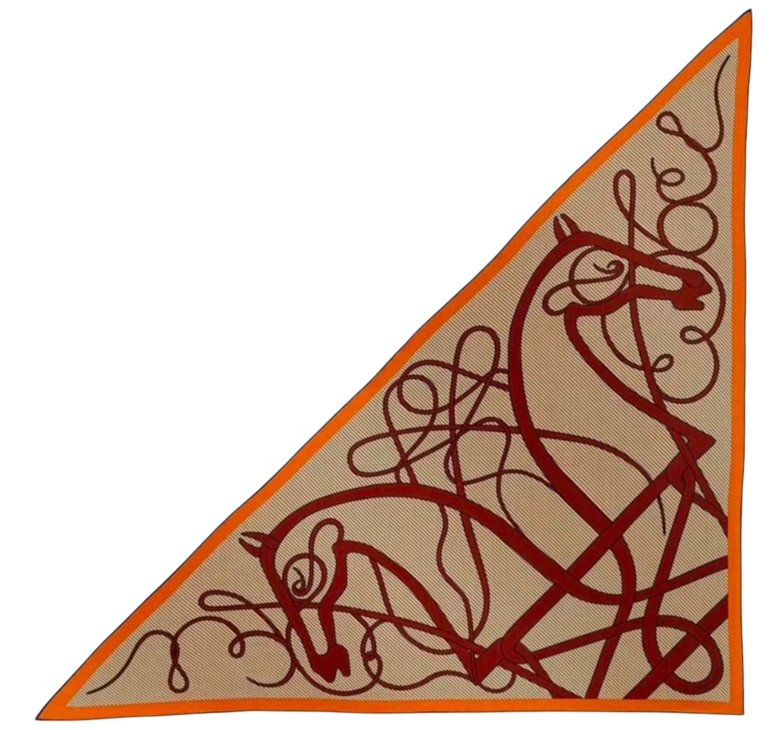 Hermes 140cm Cashmere/ Silk Large Triangle Scarf - in Box