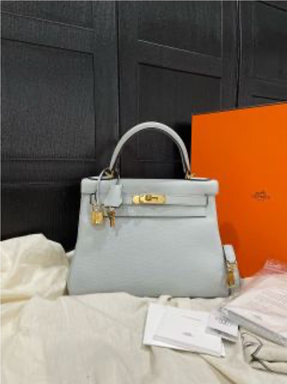 Hermes Kelly 28 Holy Grail Blue U US642824