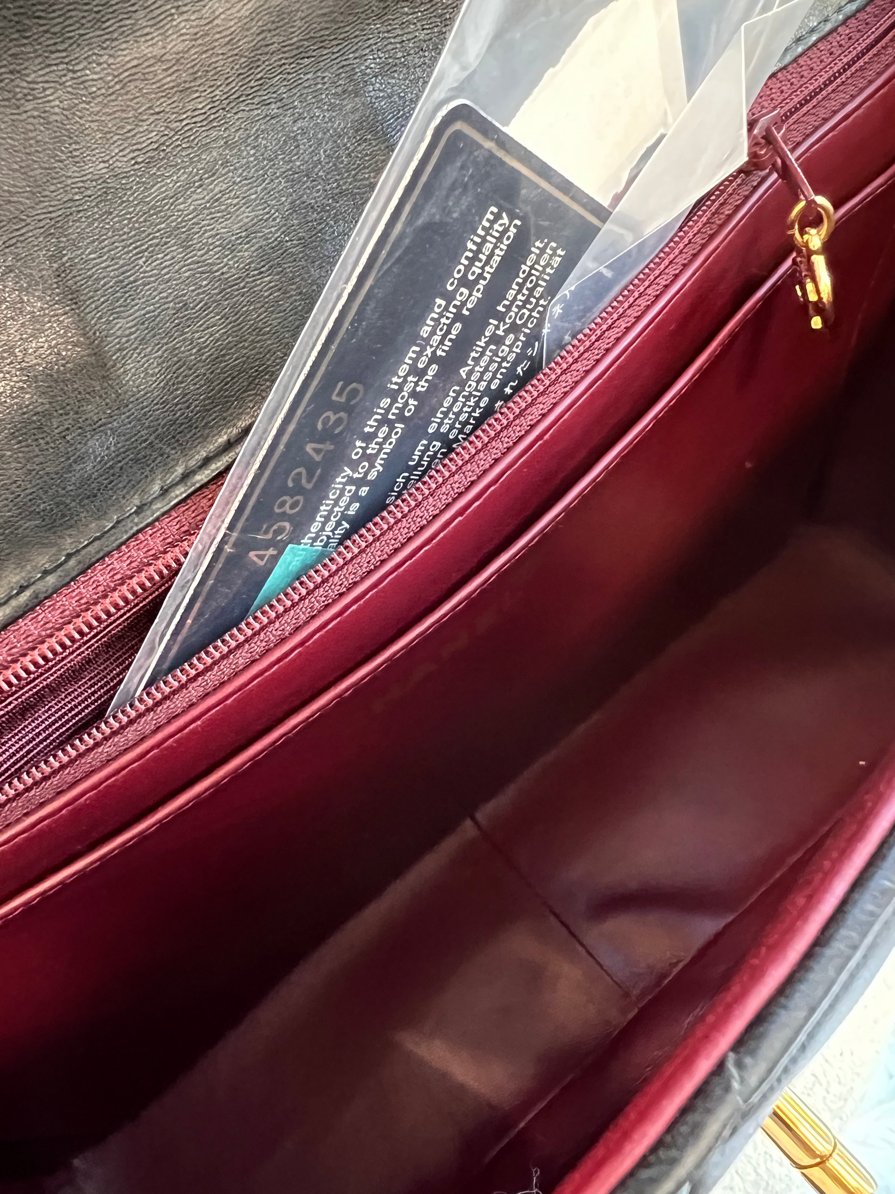 CHANEL VINTAGE JUMBO MATELASSE 30 CHAIN SHOULDER BAG BLACK LAMB SKIN 90304702