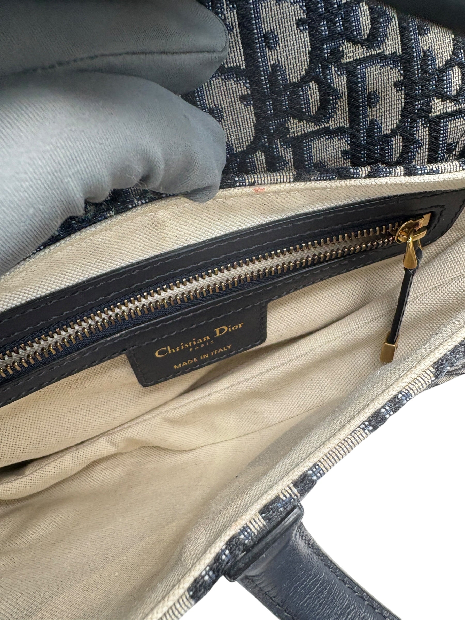 Dior Blue Oblique Saddle Bag