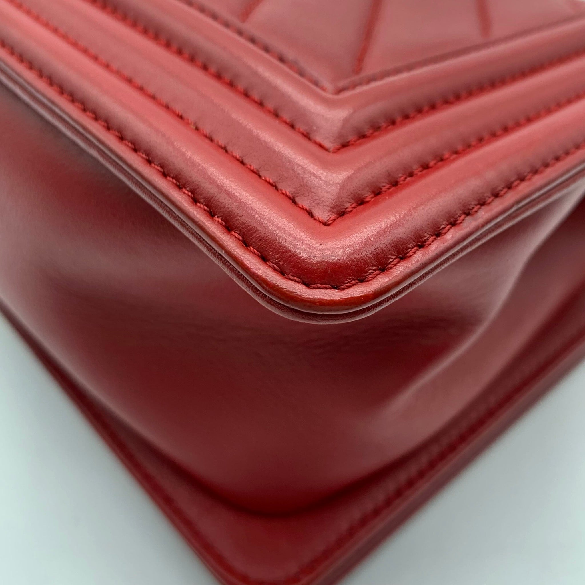 Chanel Boy Medium Flap Bag Red image 18