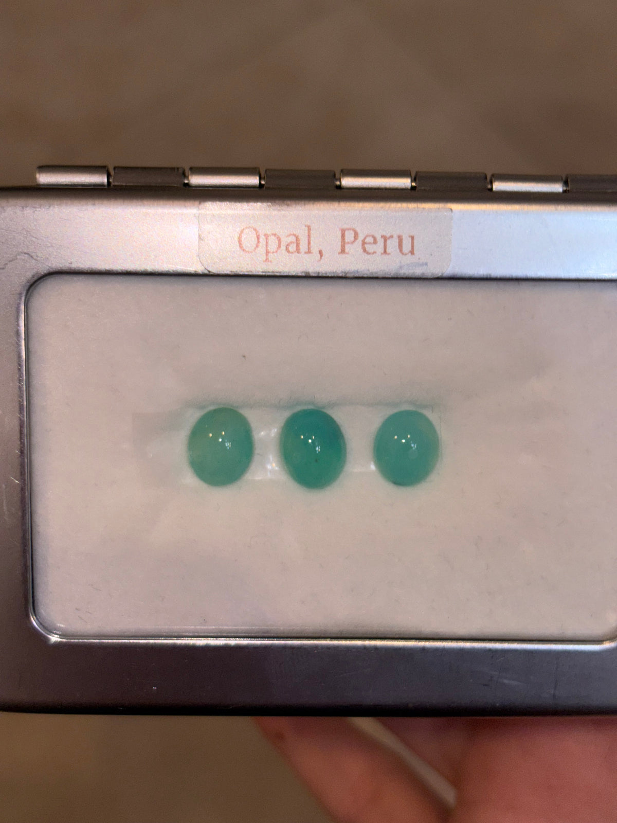 4.32ct Natural Blue Peruvian Opal Set (rare) THAIC1146