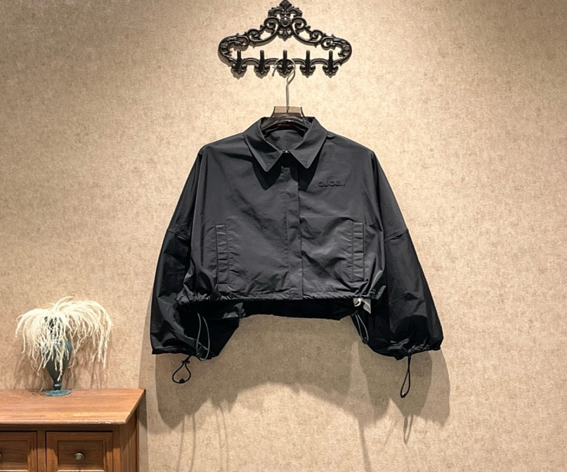 Gucci Spring/Summer 2024 New Arrival Black Embroidered Logo Jacket / Size 40 / 99% New / 45817 SYCF45817