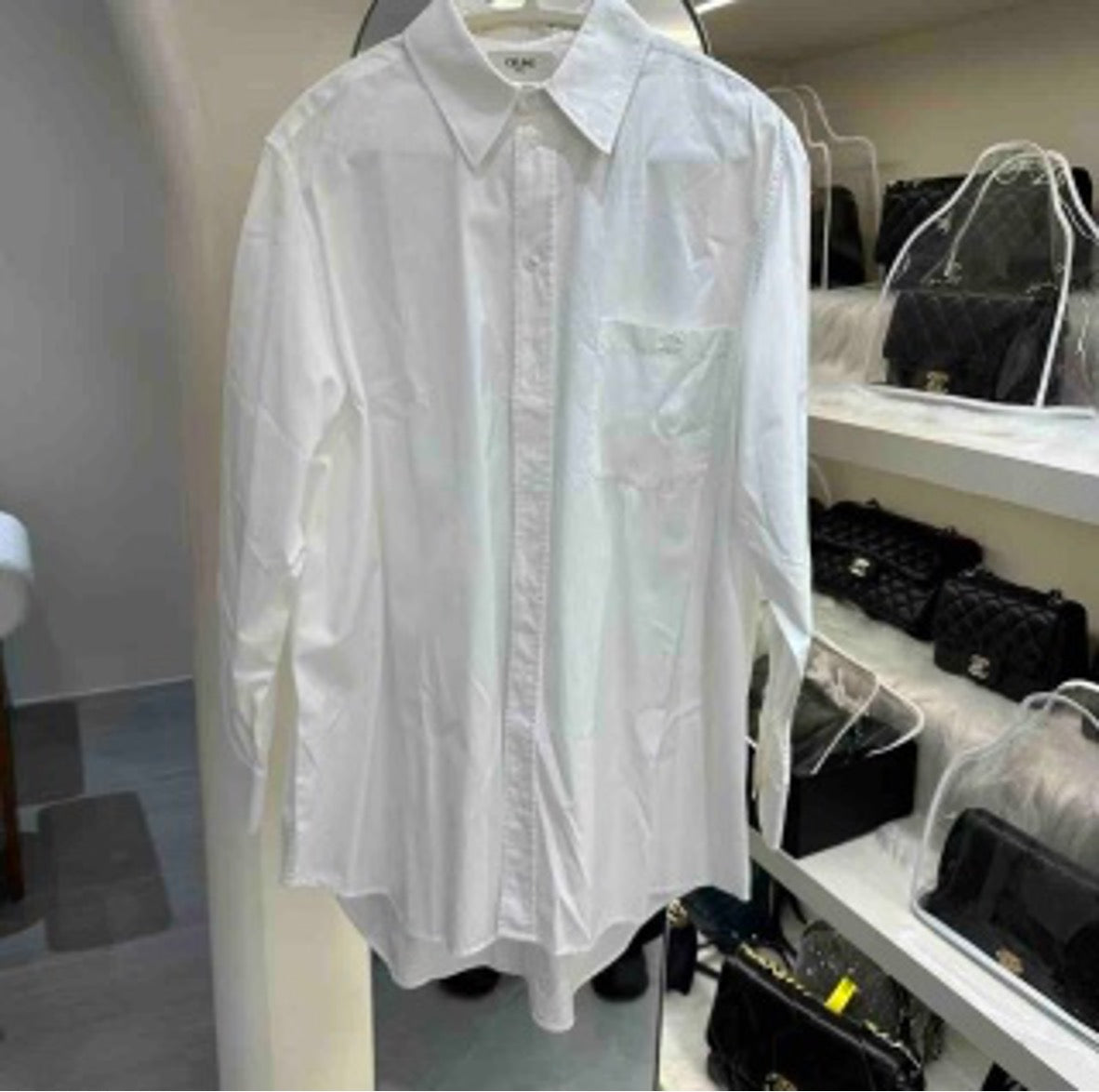 Celine white long-sleeved shirt US511107