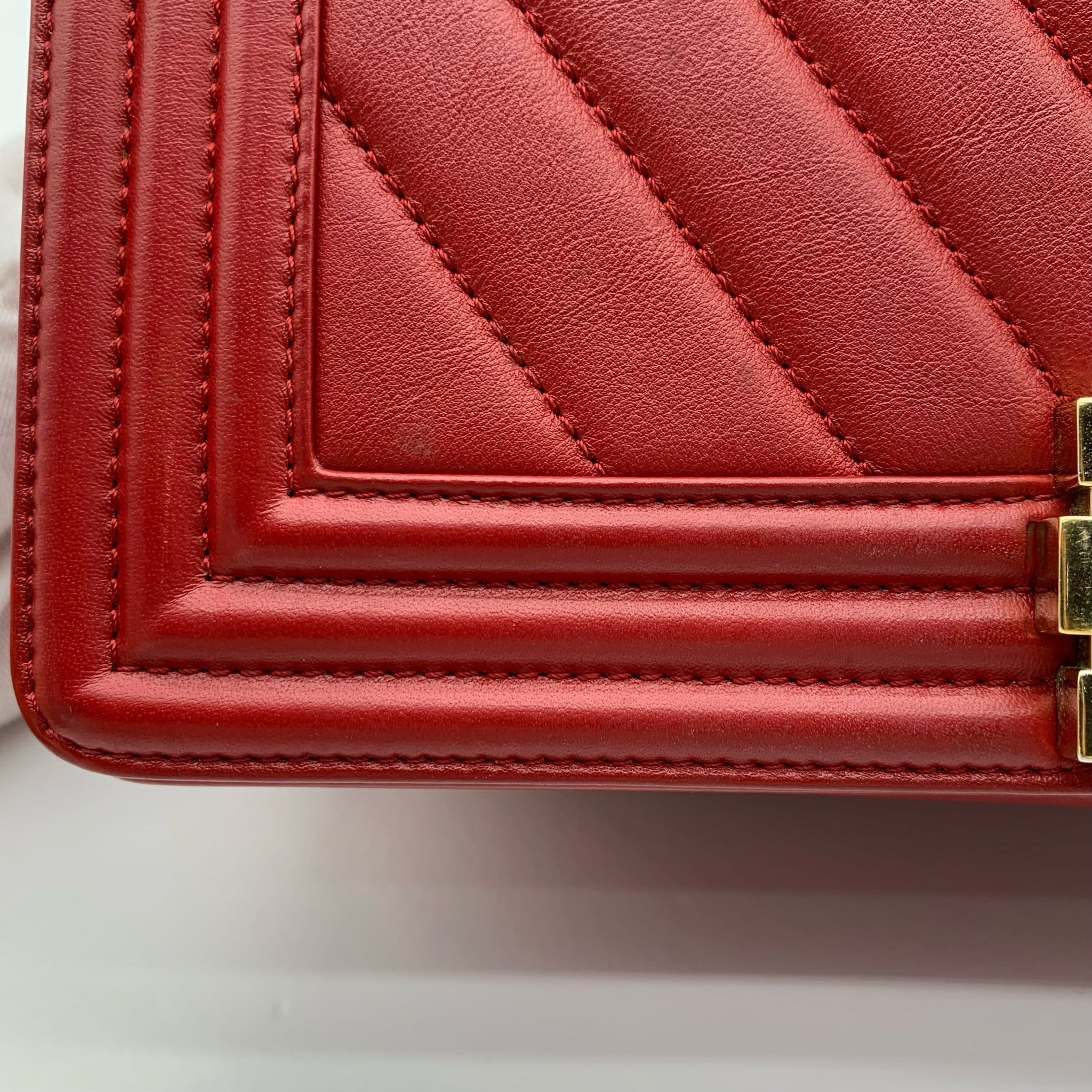 Chanel Boy Medium Flap Bag Red image 19