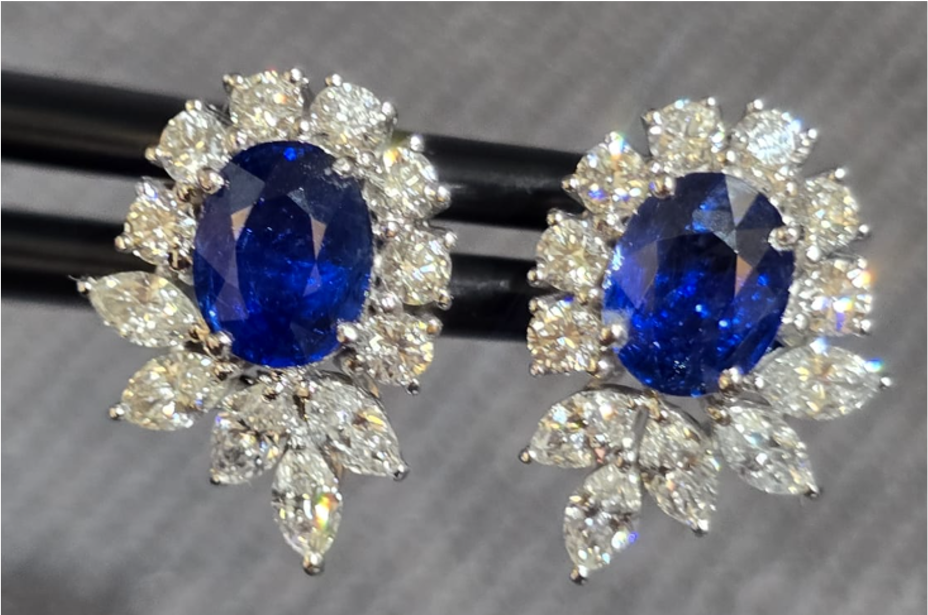 1.76ct Unheated Burma Sapphire Earrings SYCB19