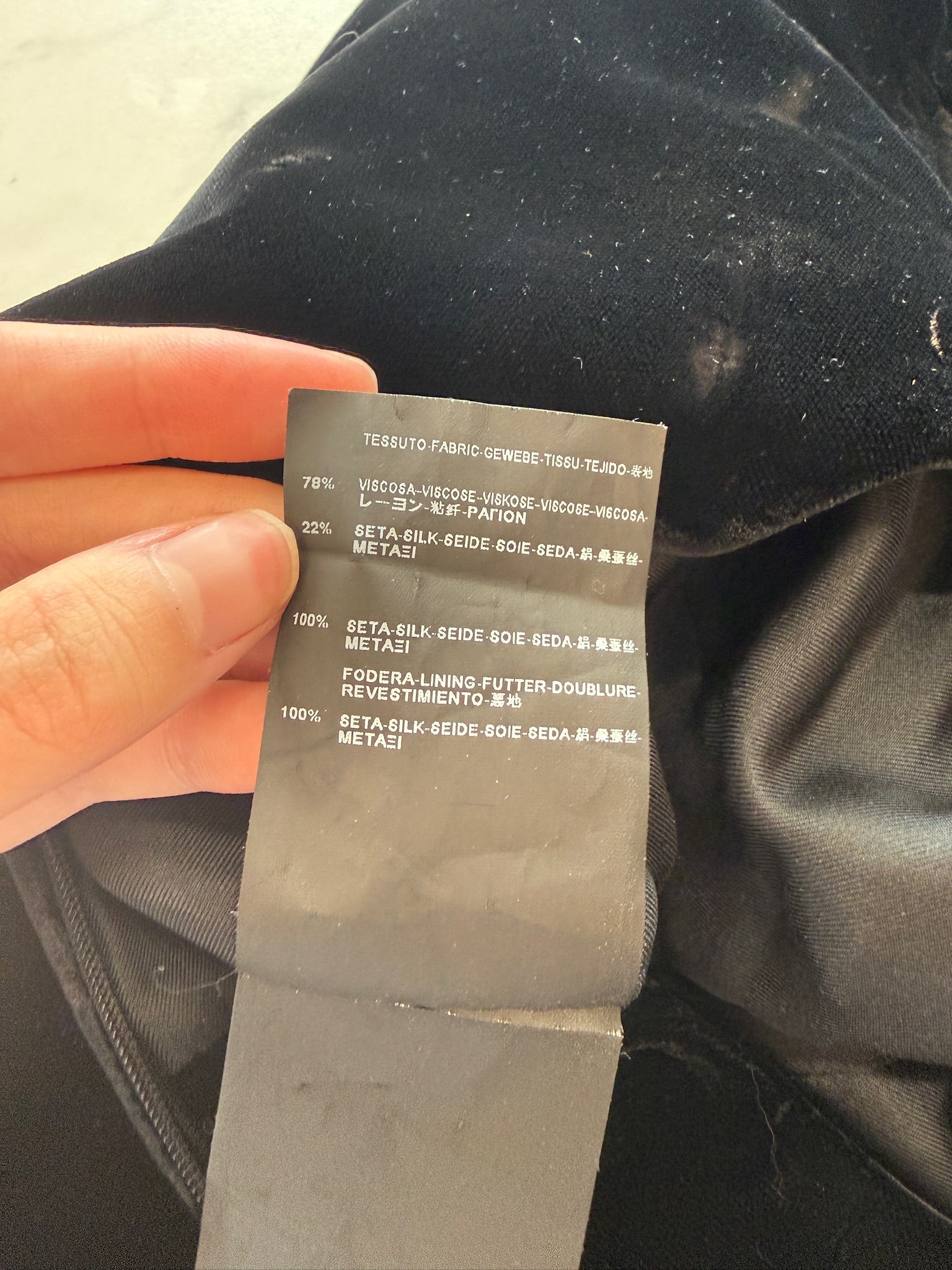 FR 36 Saint Laurent Paris Black Velvet Dress