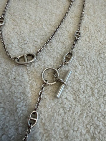Hermes Hermès Farandole Long Necklace Silver 120cm