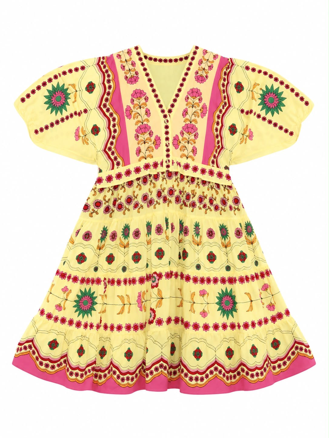 DRESS FLORAL YELLOW MCL12388