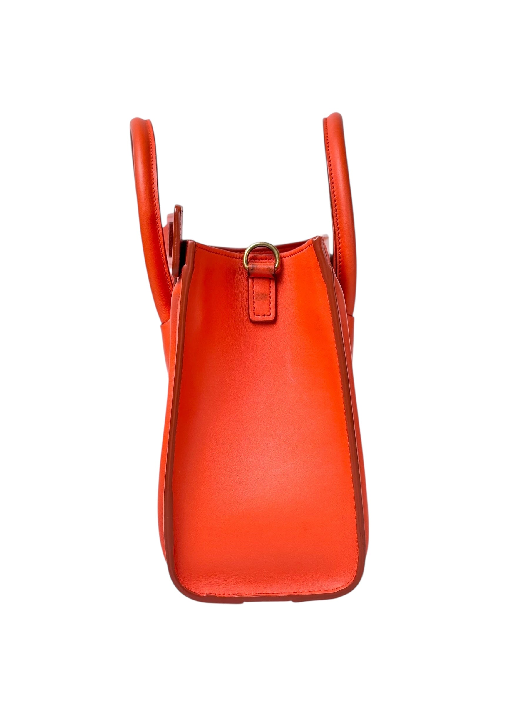 Celine Orange Mini Luggage Bag