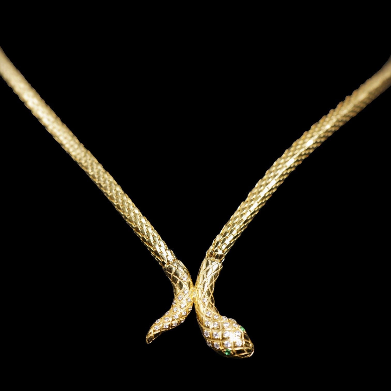 Silver 925 Serpenti Necklace, Made in Italy 19.2g