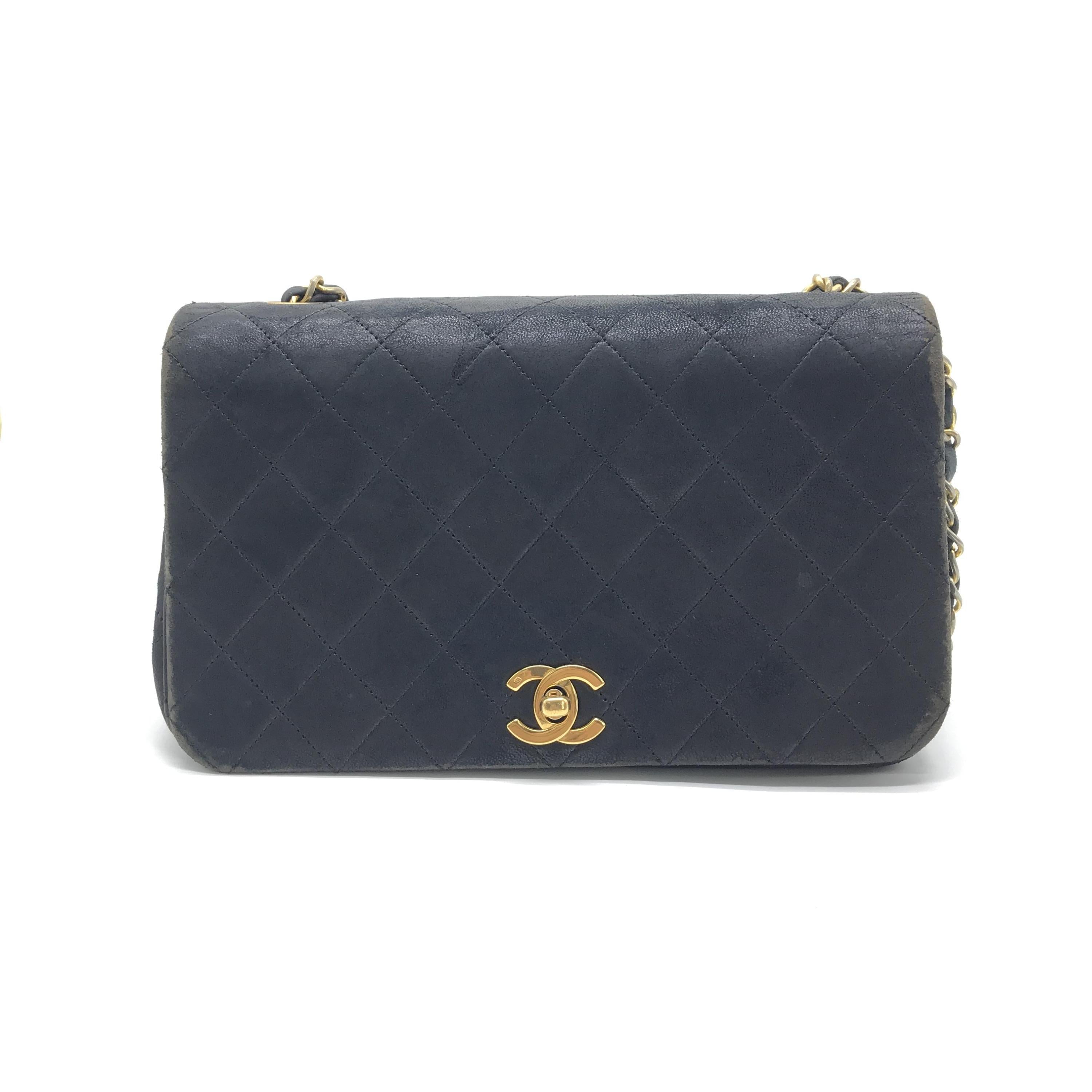 Chanel Navy Quilted Leather Shoulder Bag C319976