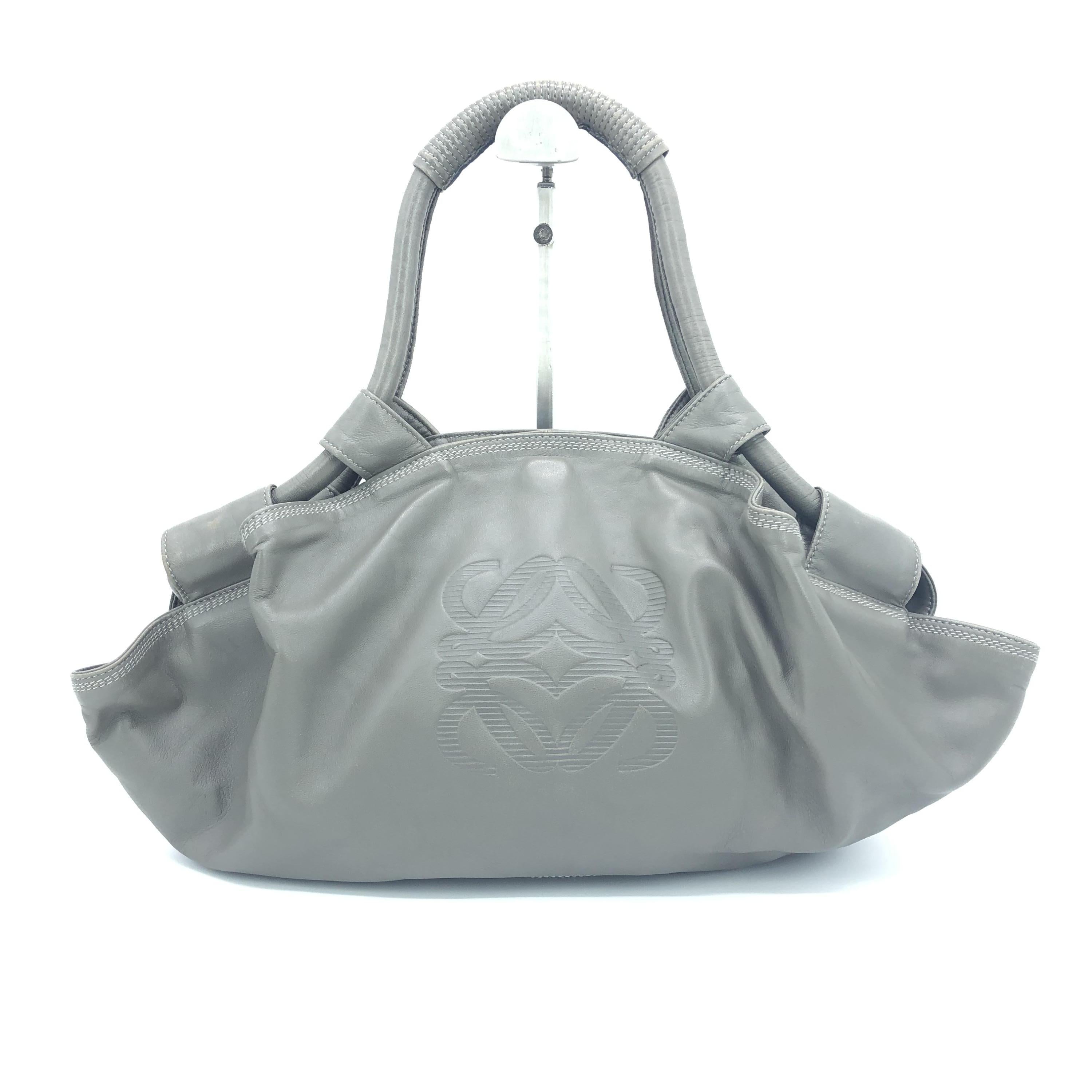 Loewe Grey Metallic Nappa Leather Handbag C318967