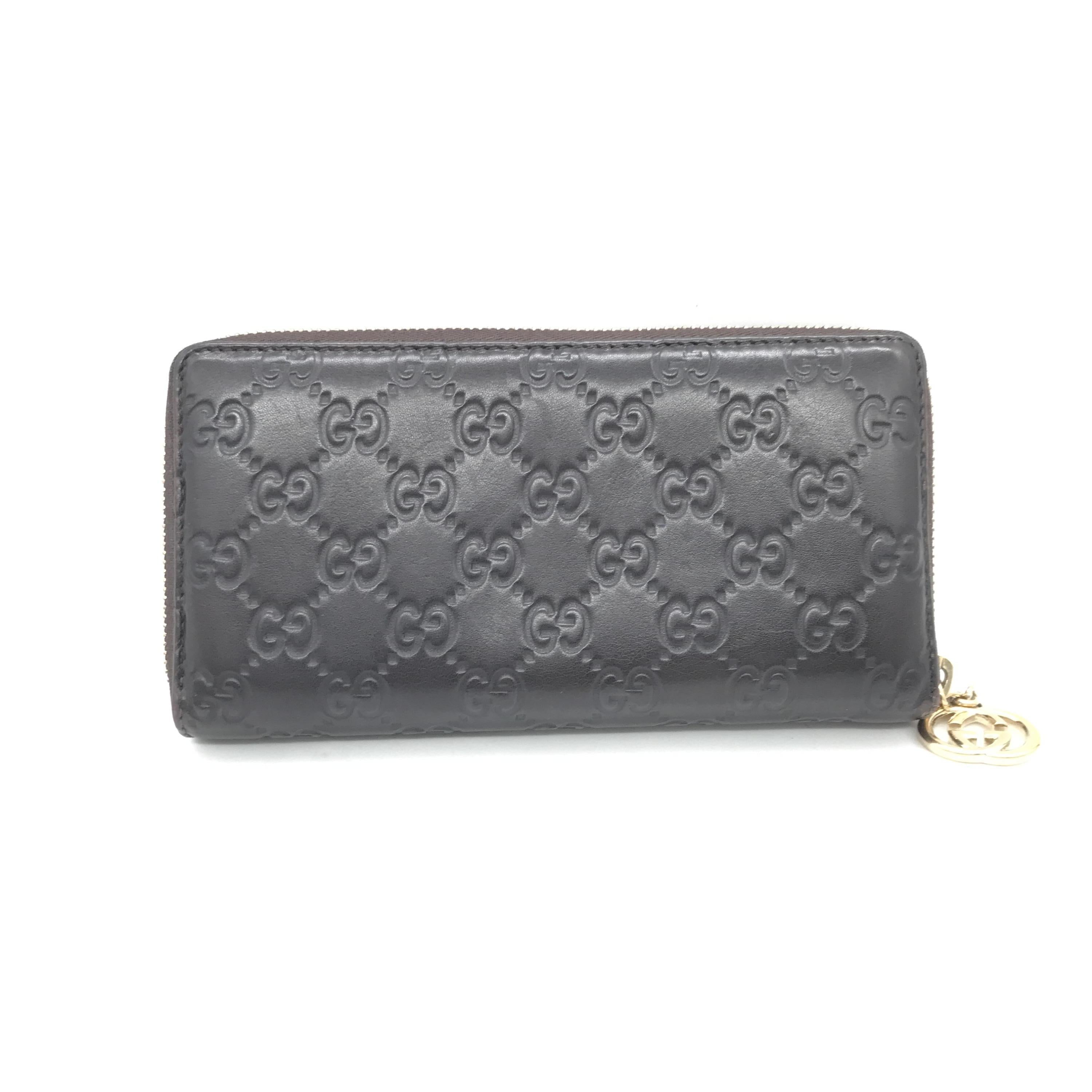 Gucci Black Leather Zip-Around Wallet C320177