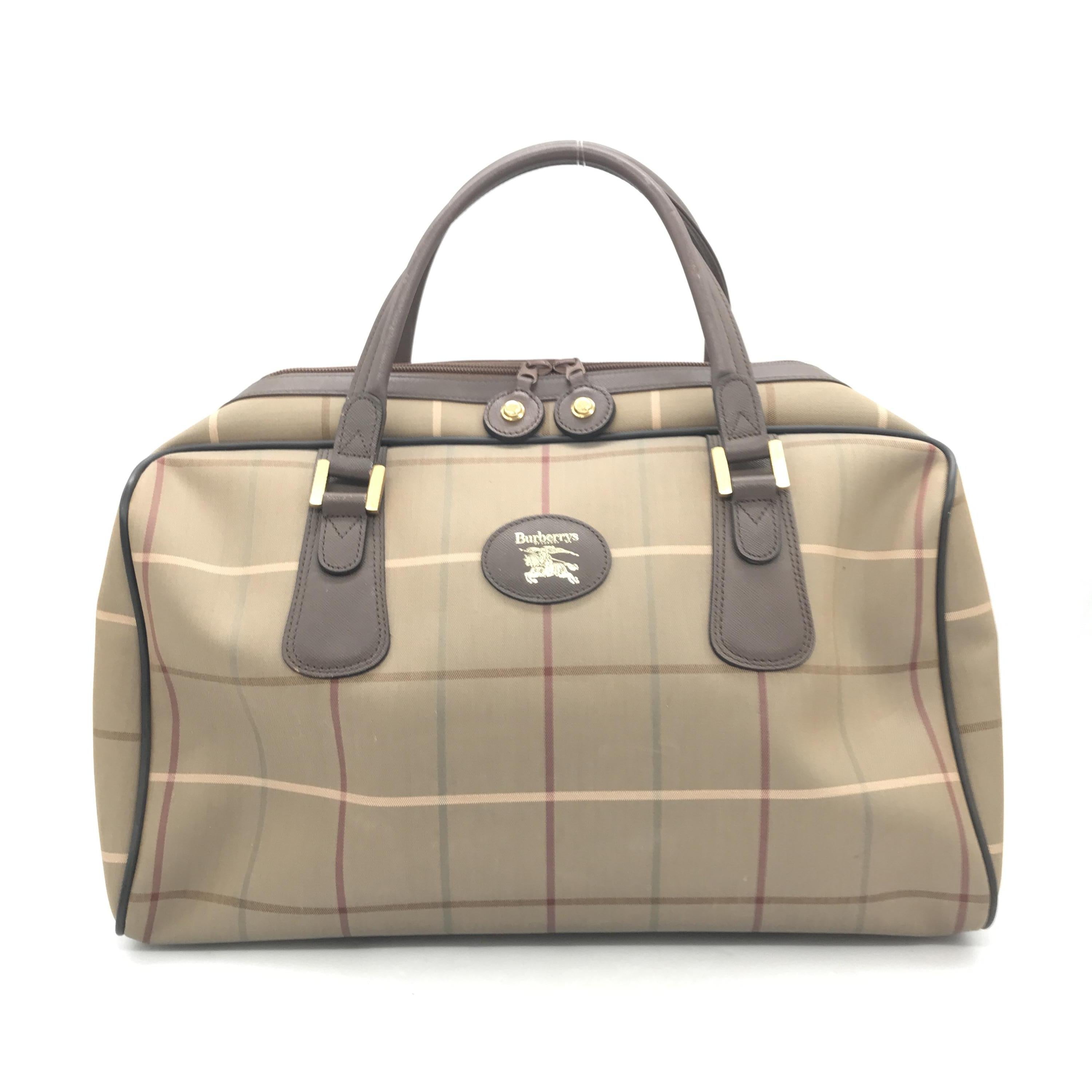 Vintage Plaid Duffle Travel Bag C330546