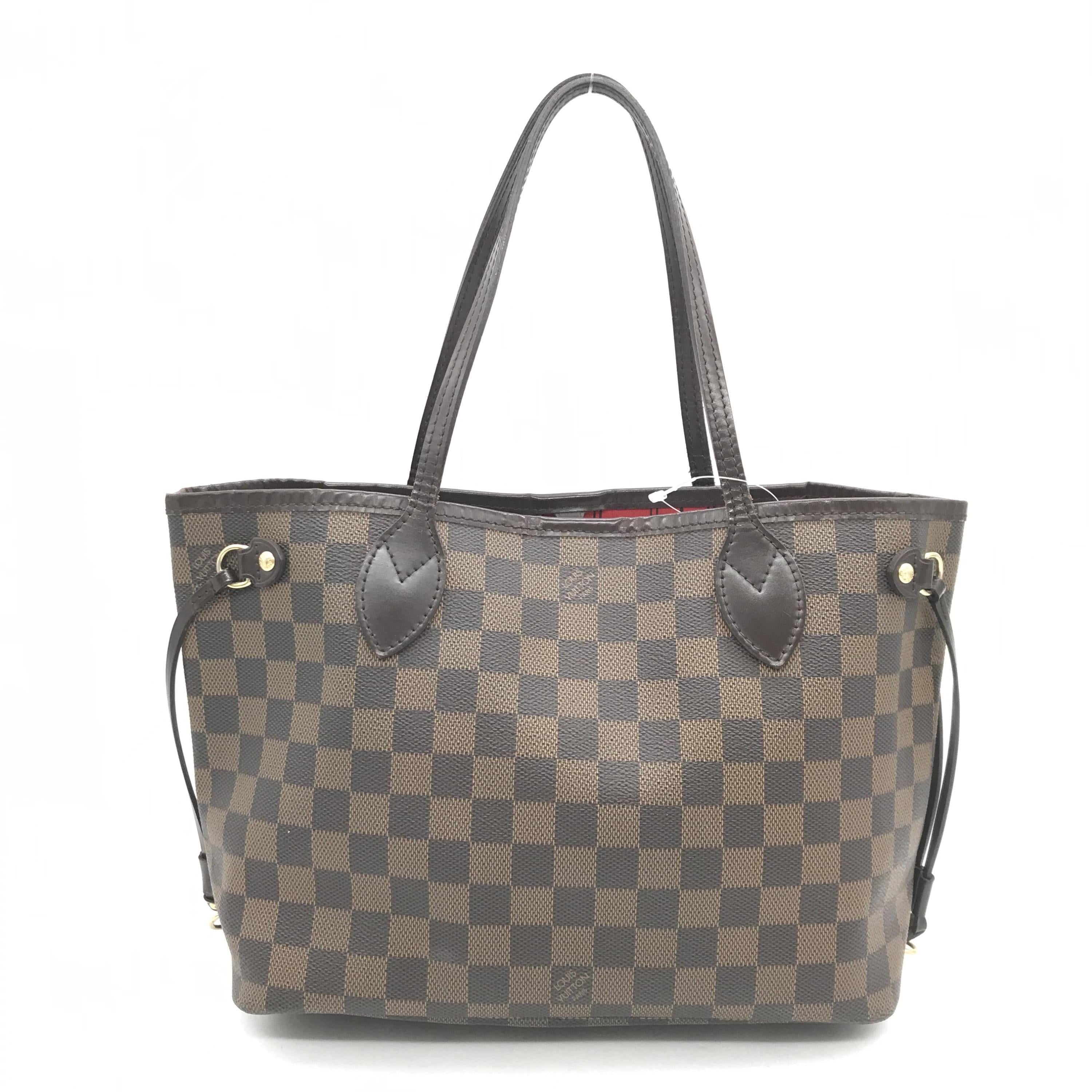 Louis Vuitton Damier Ebene Neverfull PM Tote Bag C320087
