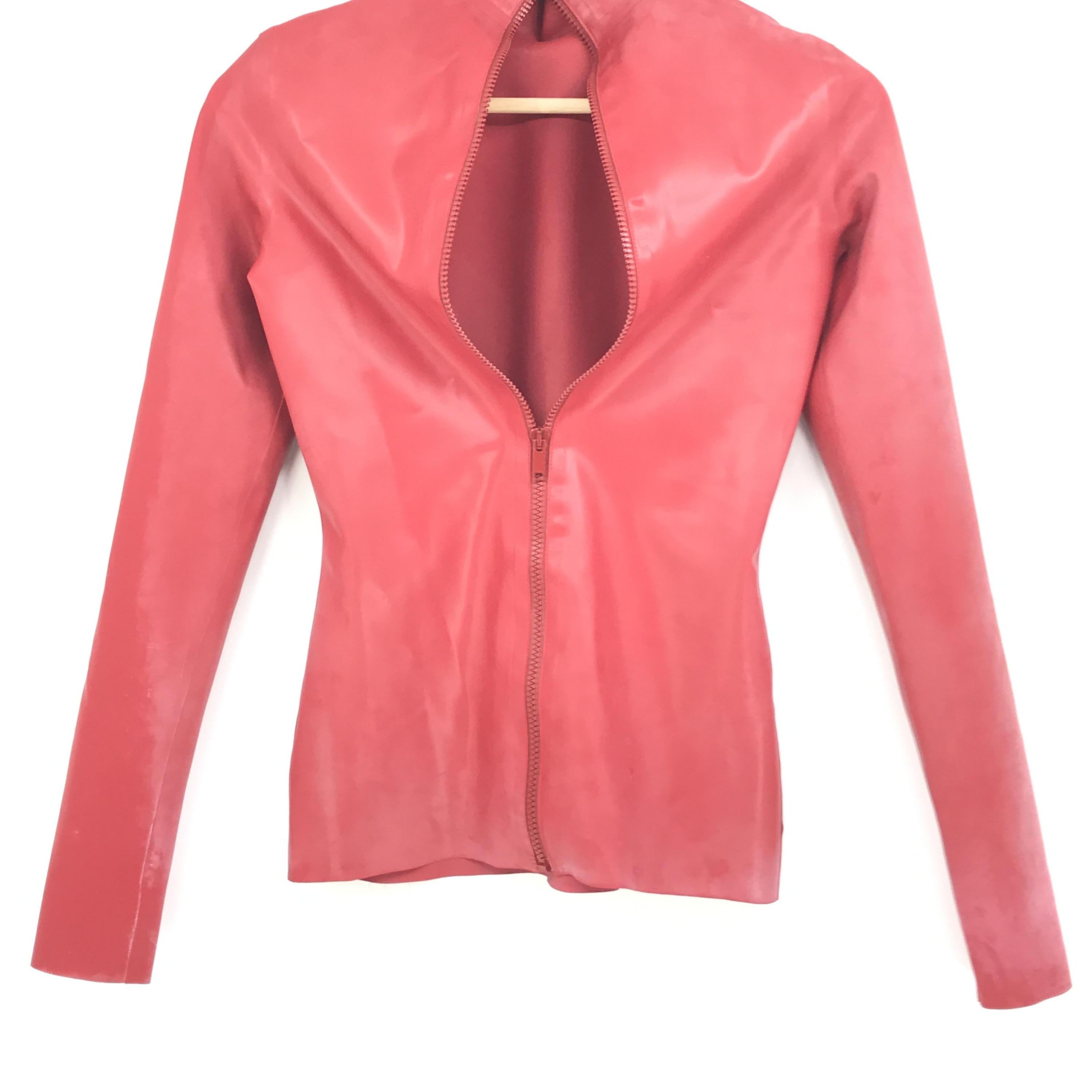 High Neck Rider Jacket Michele Period Red S Jacket C319166