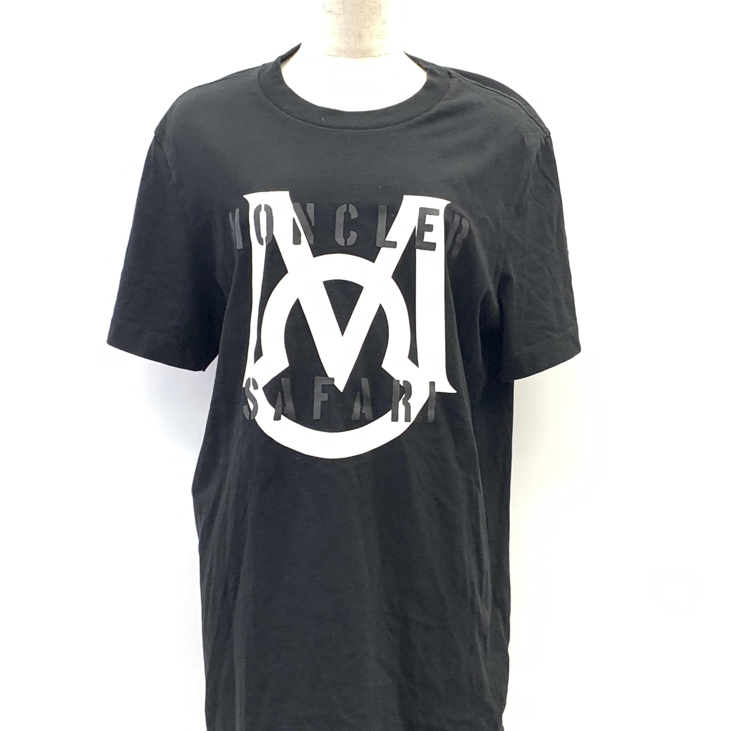 Moncler Black Safari Logo Print T-Shirt C323696