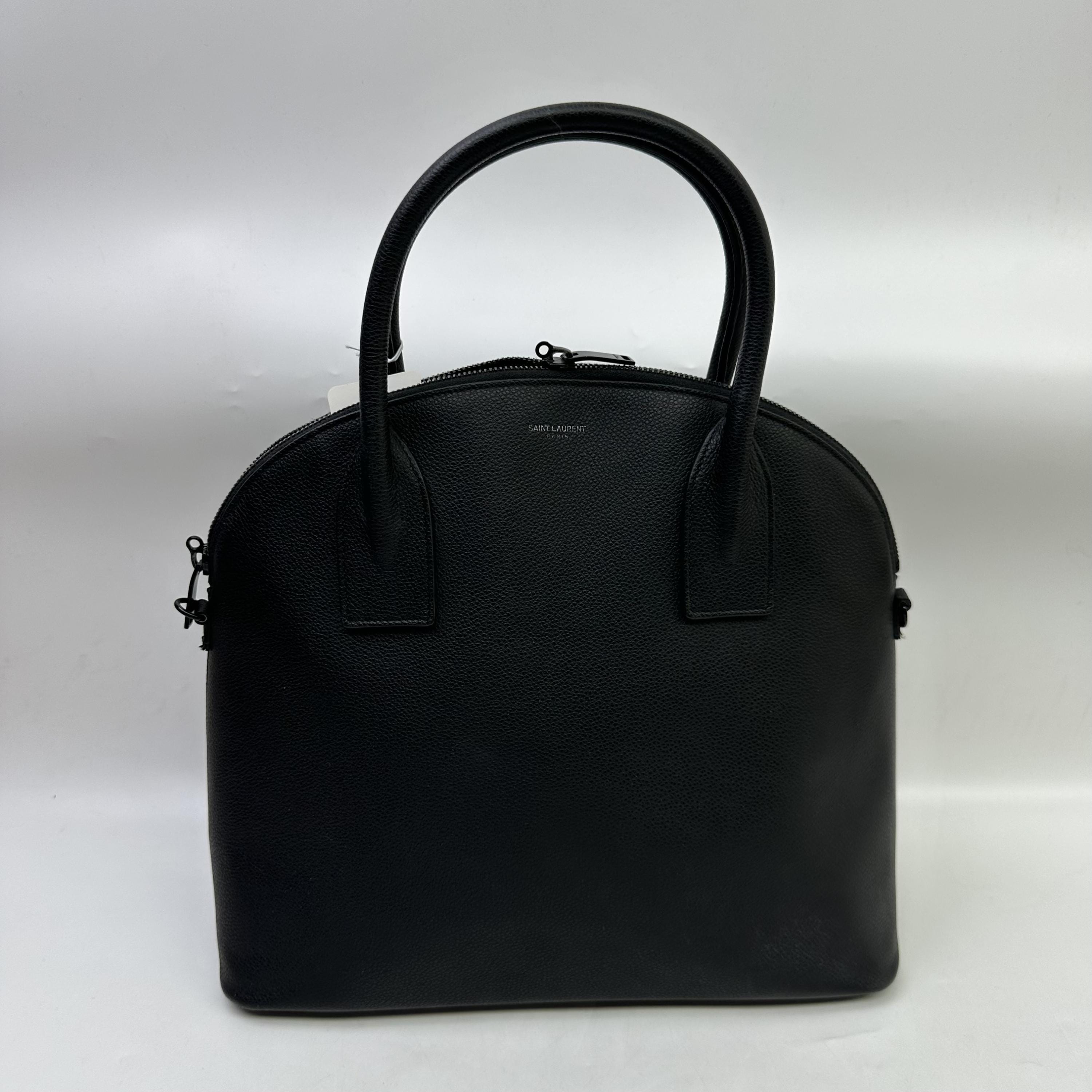 Yves Saint Laurent Black Leather Dome Handle Handbag C351353