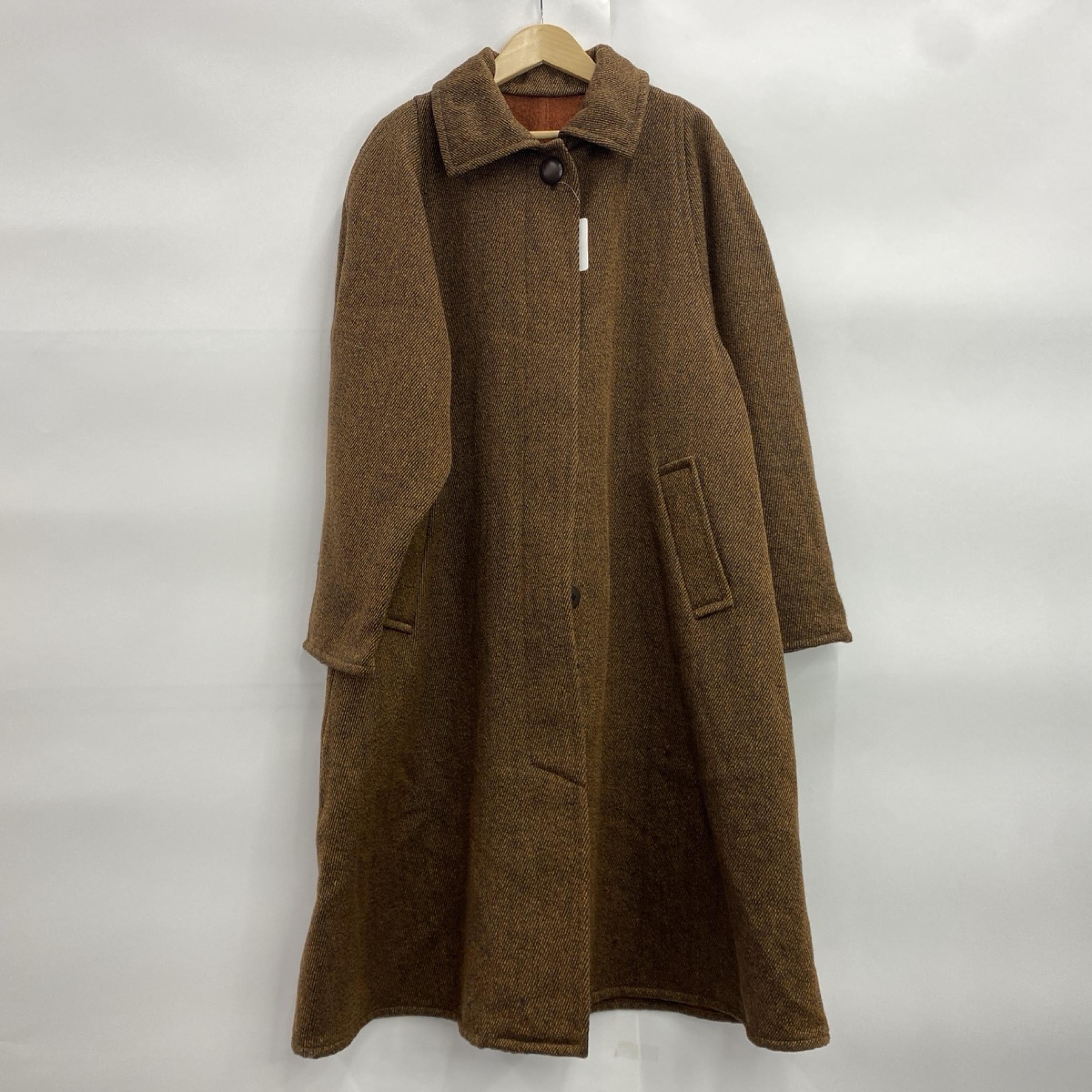 Christian Dior Brown Oversized Wool Coat With Pockets C323472