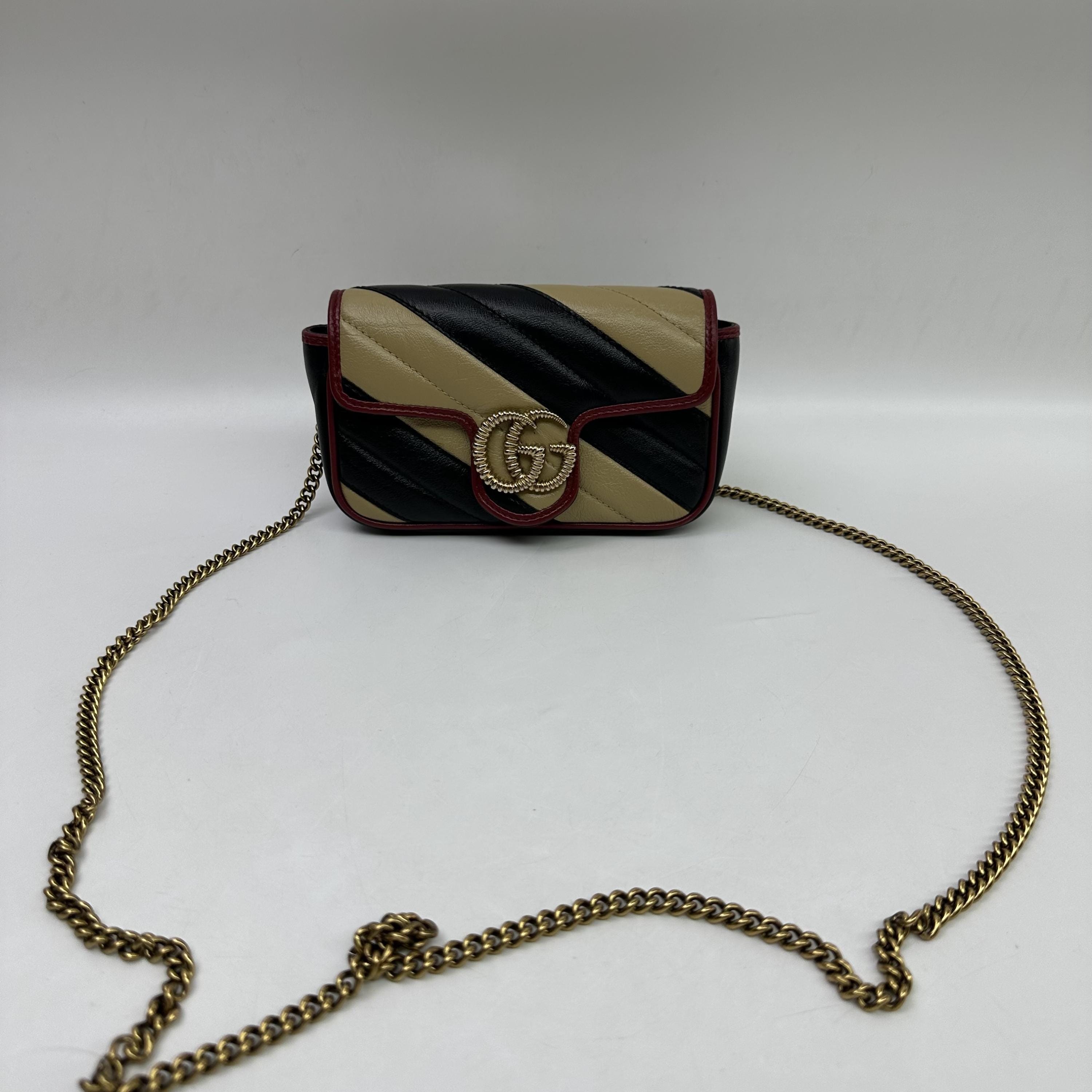 Gucci Diagonal Quilted Leather Mini Crossbody Bag C351109