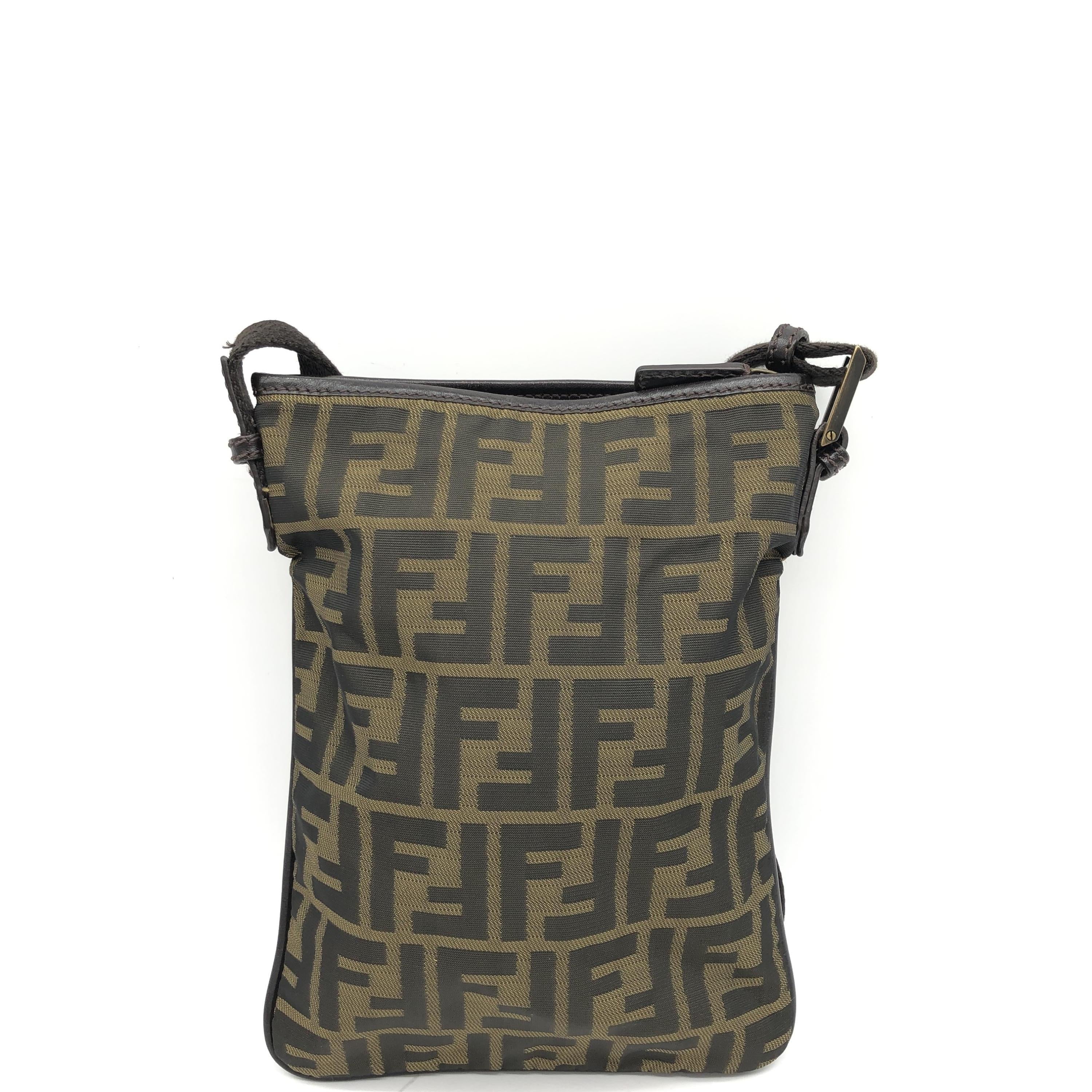 Fendi Zucca Canvas Shoulder Bag C313091