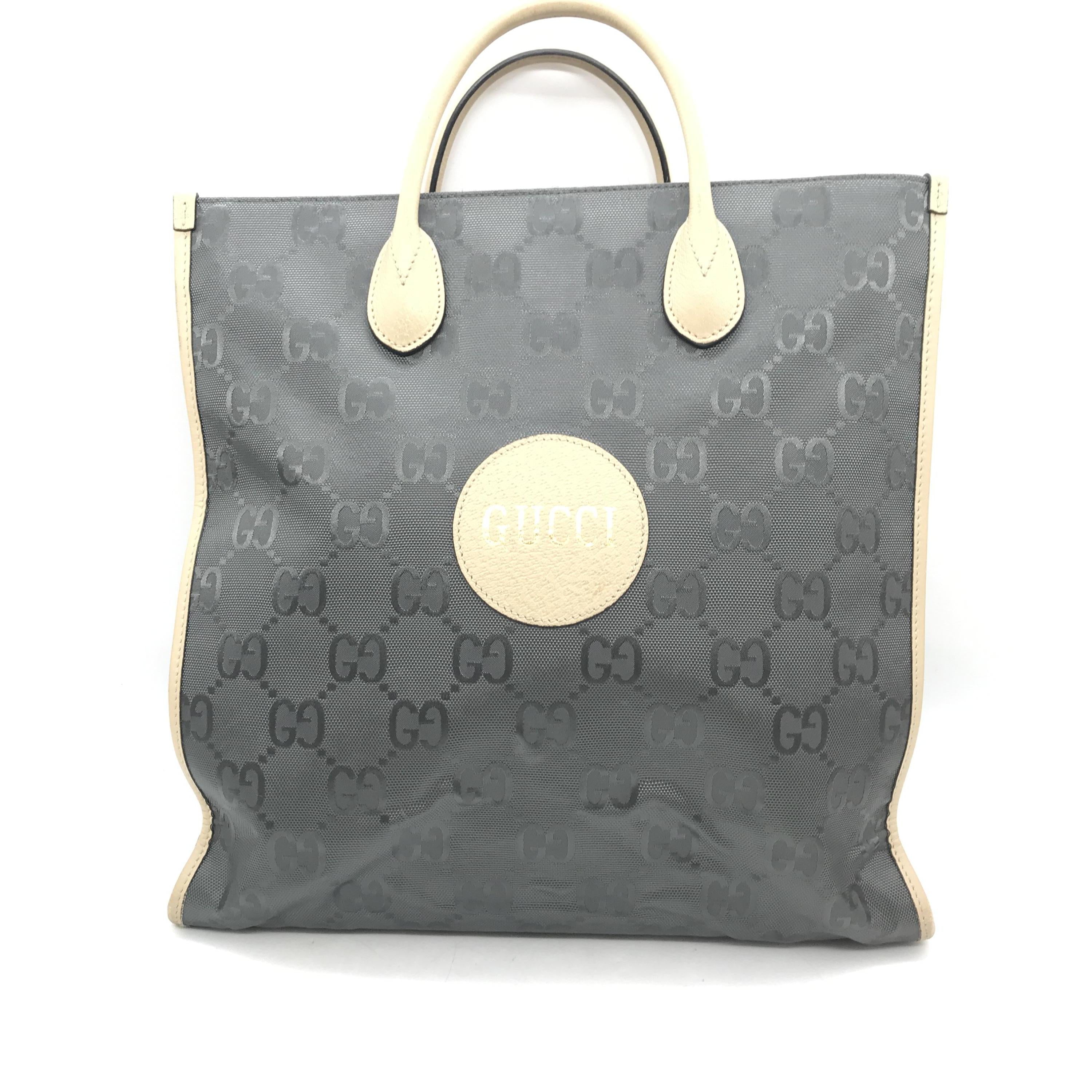 Gucci Gray Nylon Tote With Logo C319235
