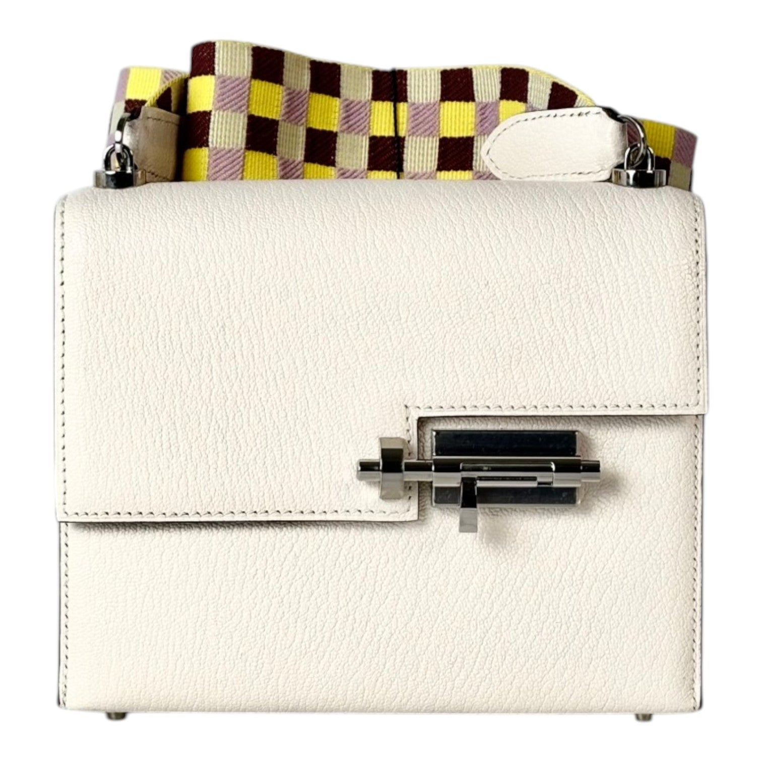 Hermes Mini Verrou 17cm Nata Bag with Limited Edition Strap