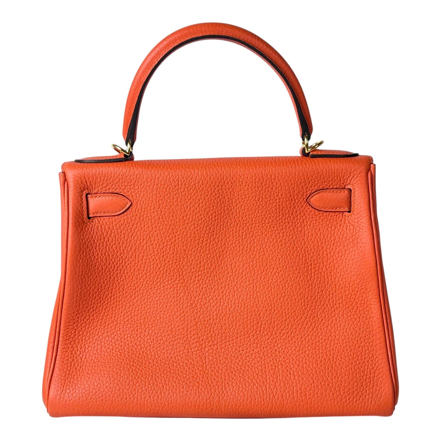 Hermes Kelly 28cm Bag Feu with GHW Togo