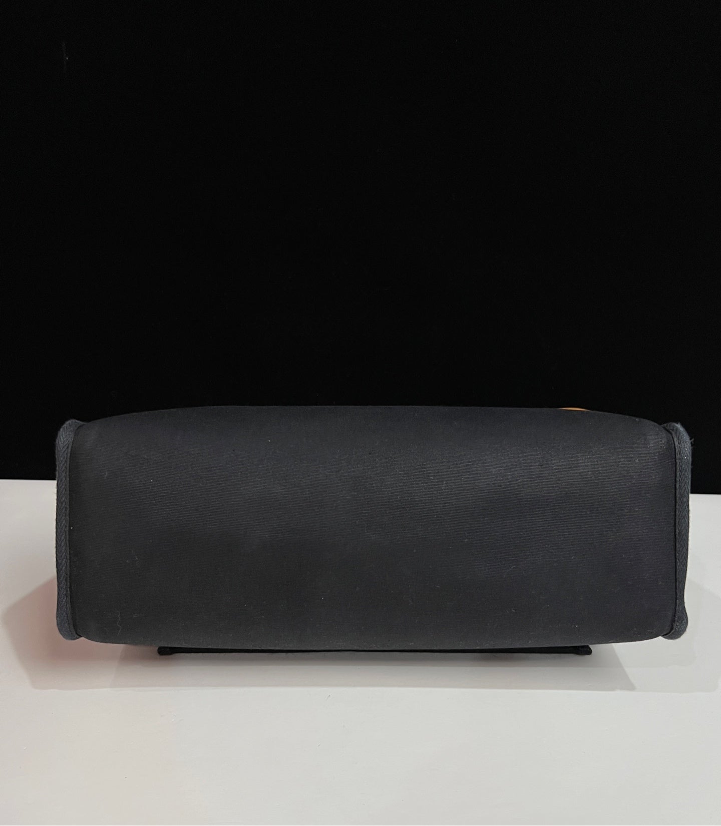 Hermès Herbag 31 Black Canvas Tan Leather Palladium Hardware G Stamp