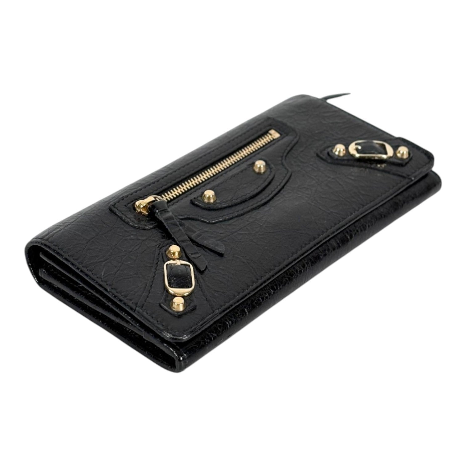 Balenciaga City Long Black Wallet