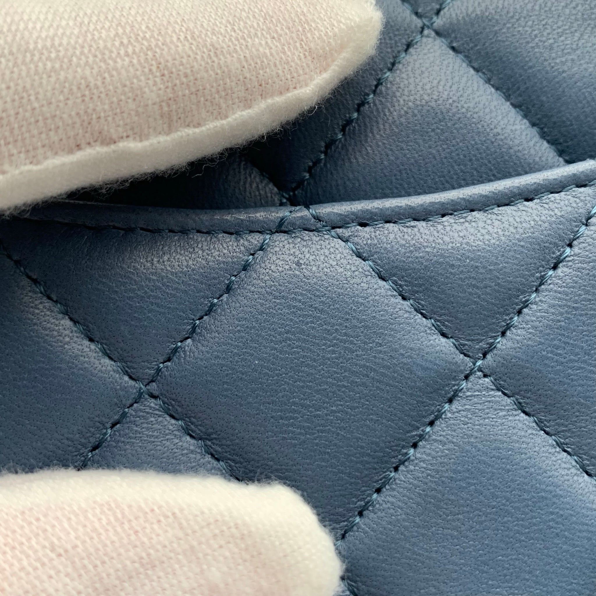 Chanel Classic Flap Large Mini Haze Blue Silver Hardware Bag image 20